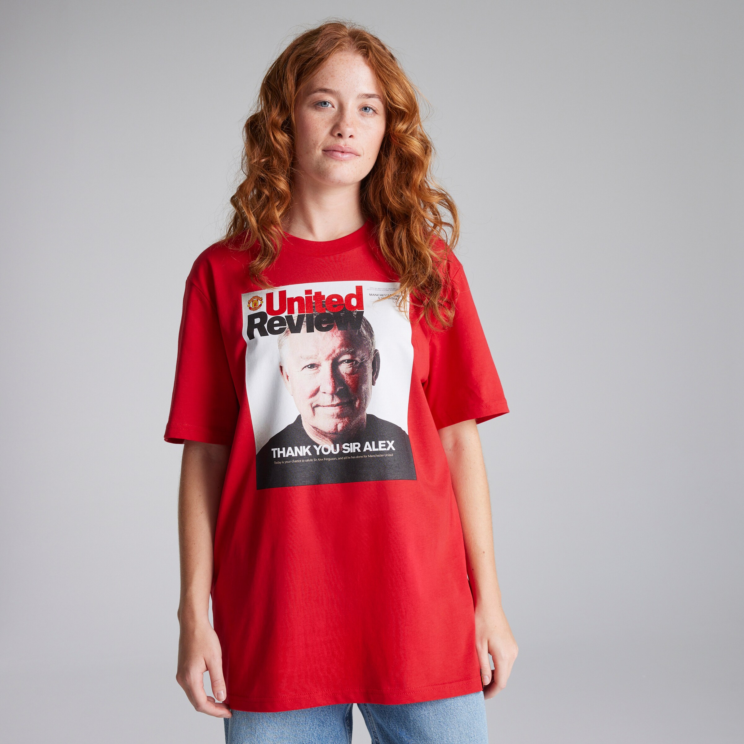 Manchester United Thank You Sir Alex T-Shirt Red Rouge Détail [4-8]