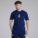 Manchester United x adidas Essentials 3-Stripes Single Jersey T-Shirt Blue
