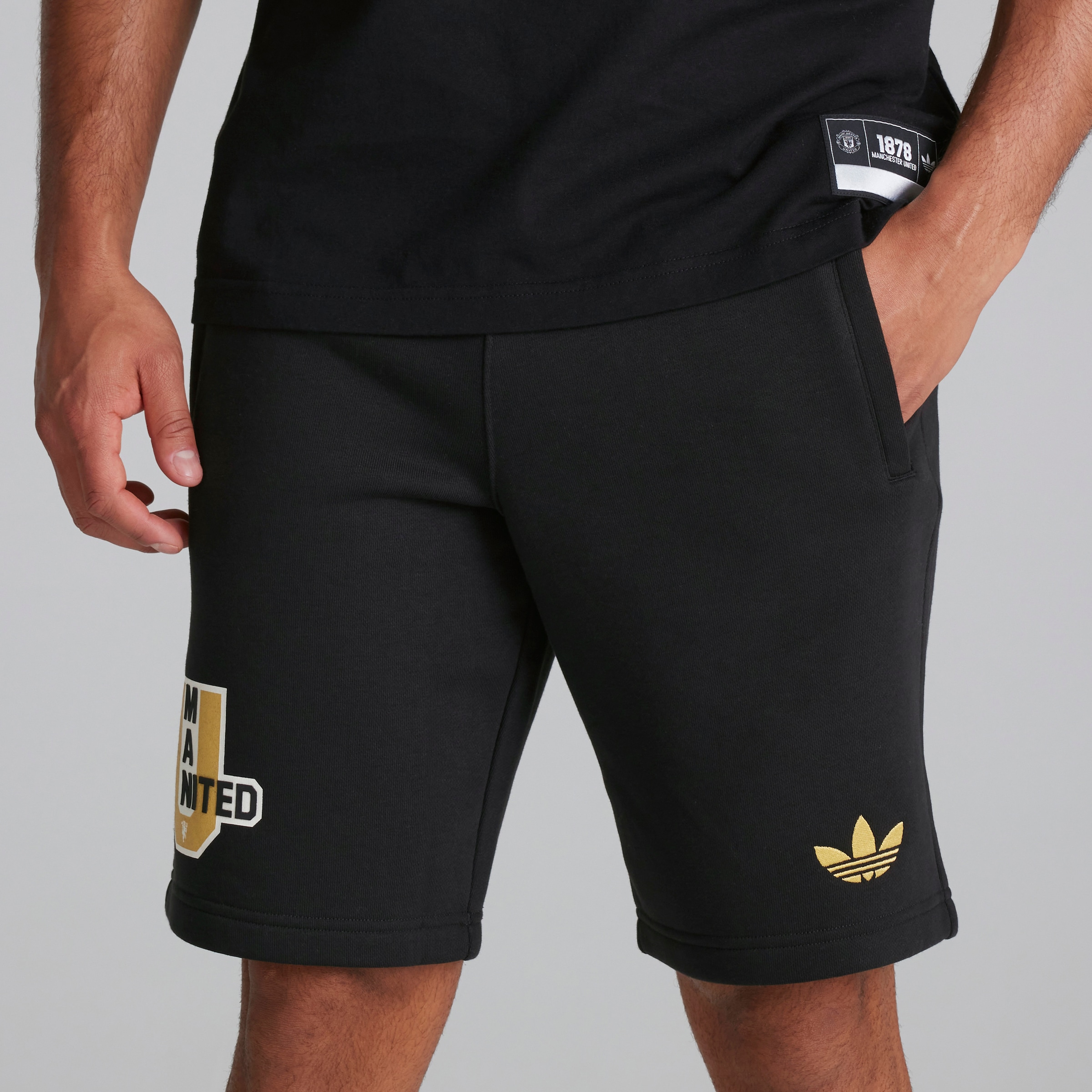Manchester United VRCT Shorts Black Black Detail [1-8]