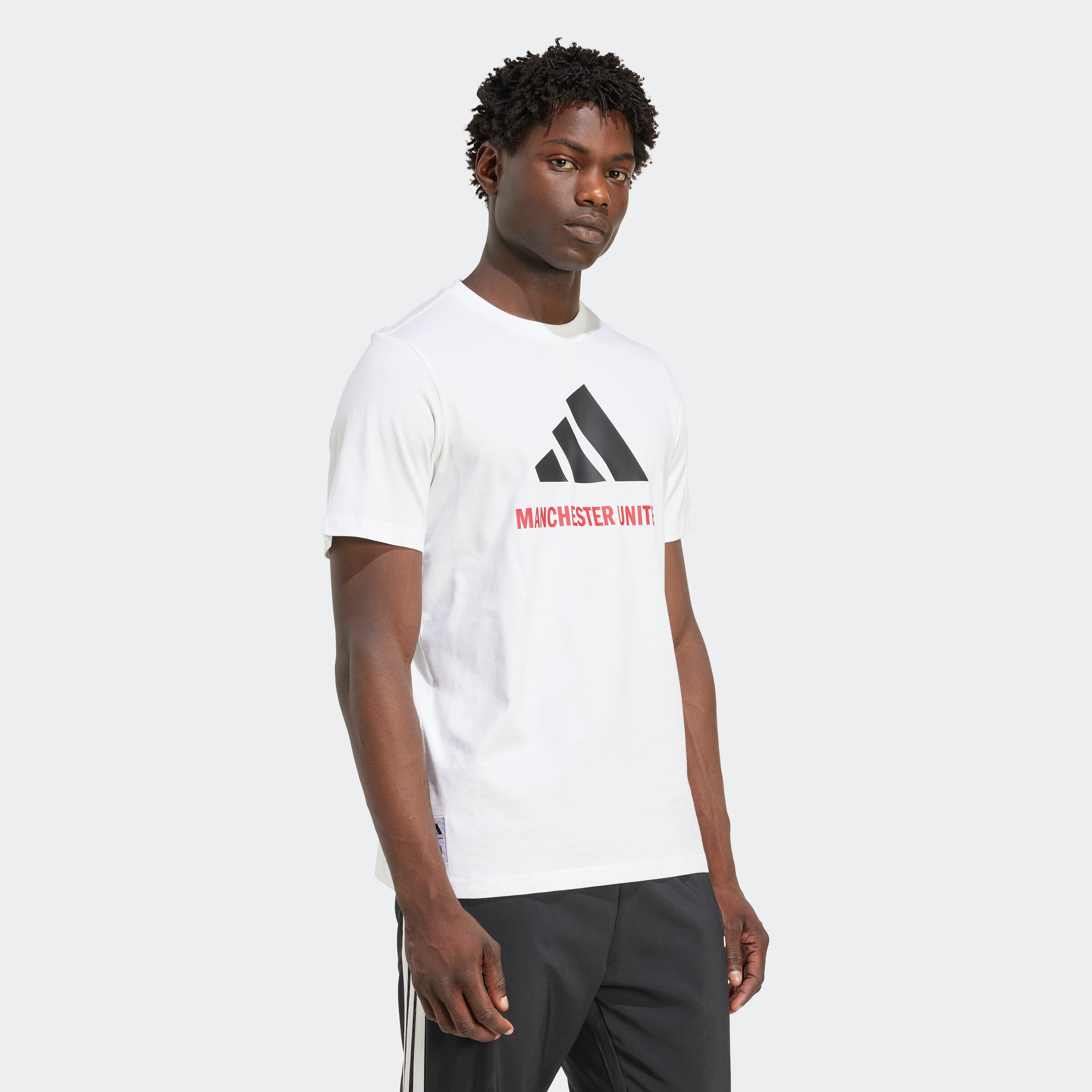 Manchester United x adidas Seasonal Graphic T-Shirt Blanc Détail [3-5]
