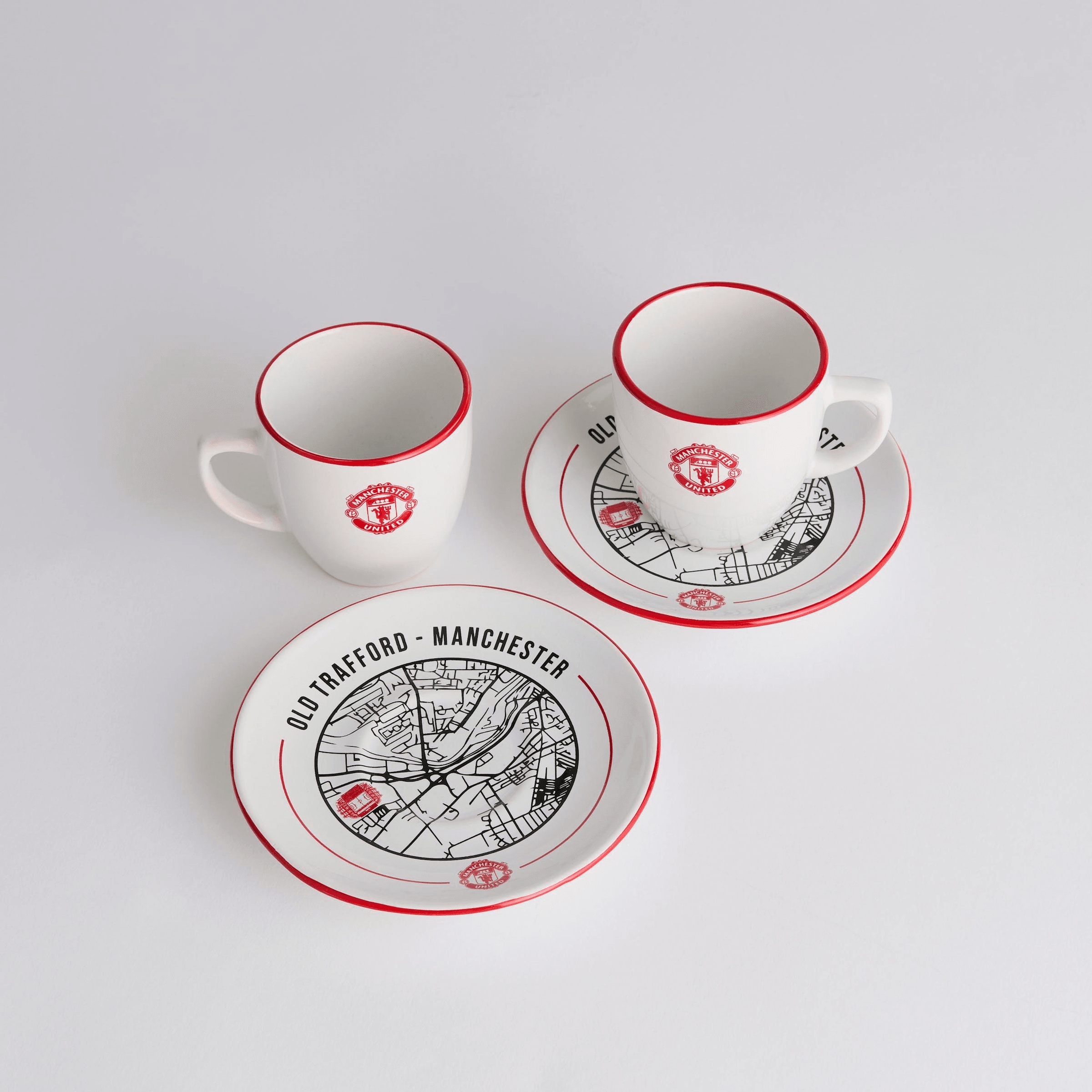 Buy Manchester United Espresso Gift Set White | Manchester United