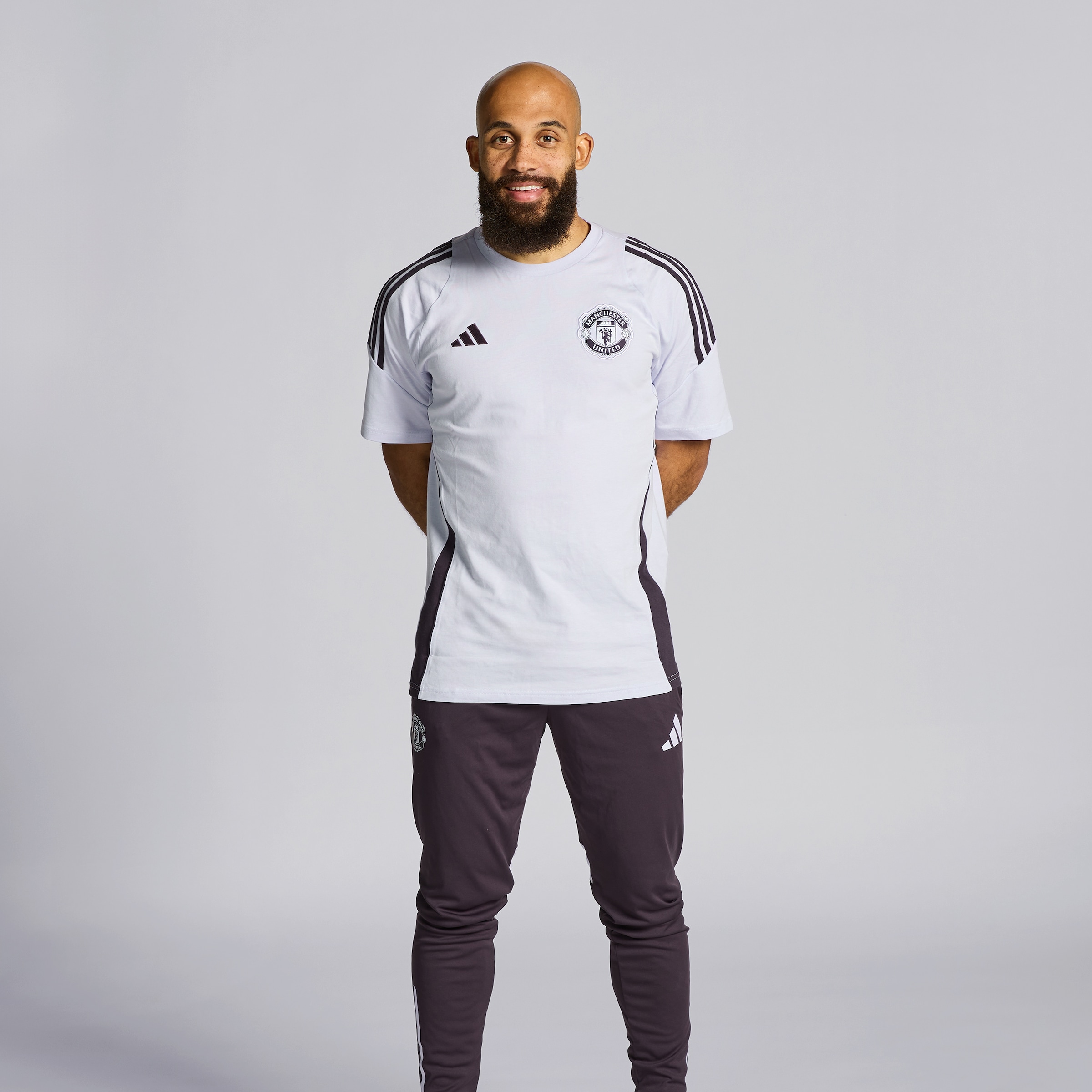 Manchester United Tiro 25 Competition Cotton T-Shirt 보라색