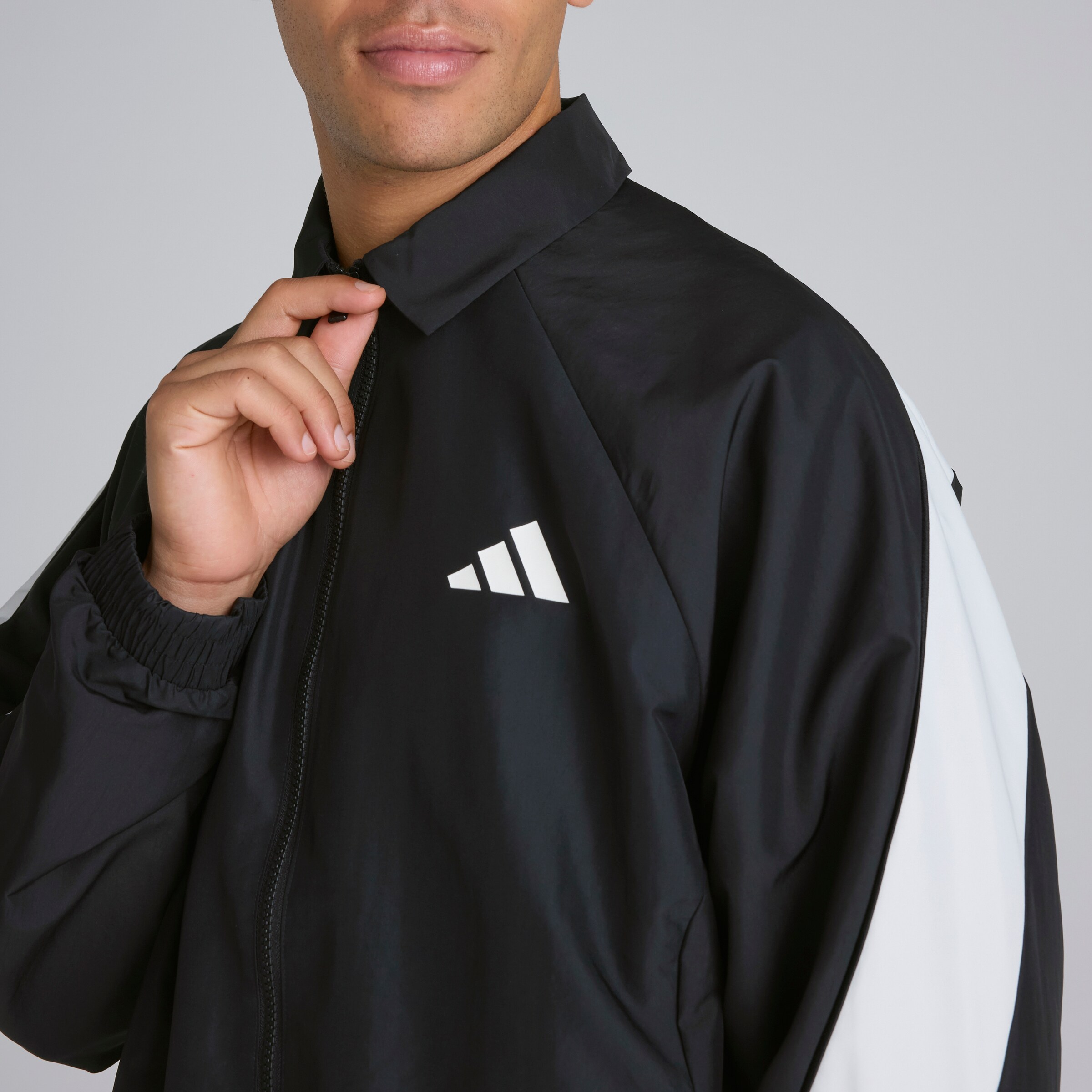 Manchester United x adidas Stadium Track Top Black Black Detail [5-5]