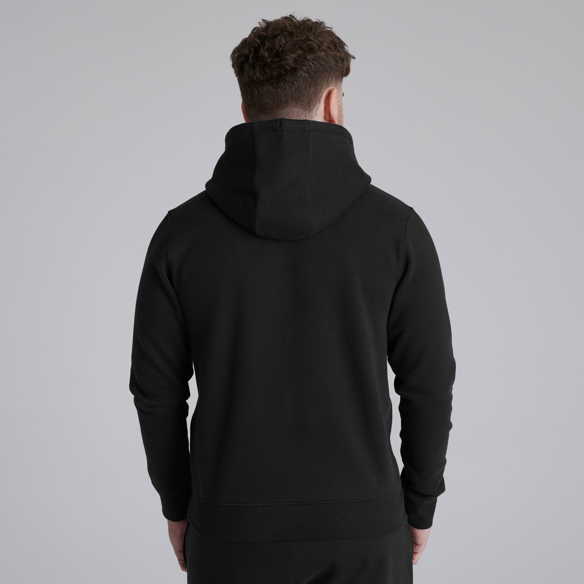 Manchester United Devil Essentials Overhead Hoodie Black Noir Détail [2-5]