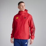 Manchester United x adidas Essentials 3-Stripes Rain Ready Jacket Red