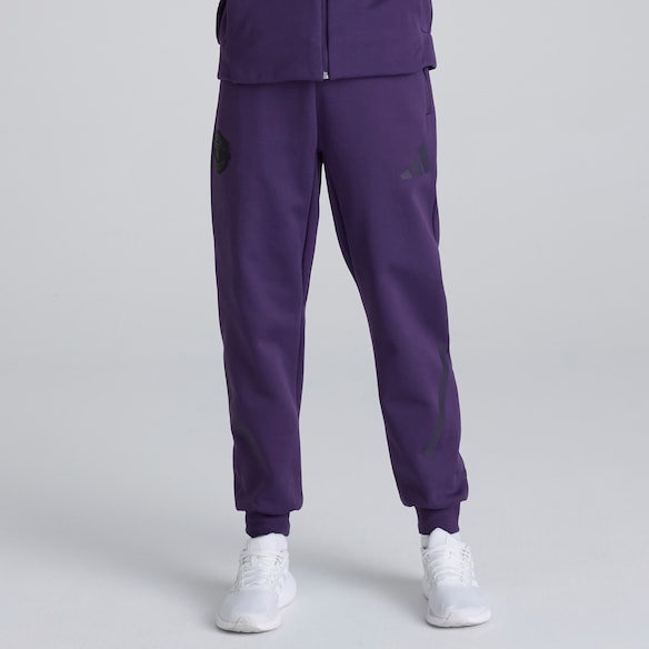 Manchester United x adidas Womens Z.N.E. Tracksuit Bottoms Purple Purple