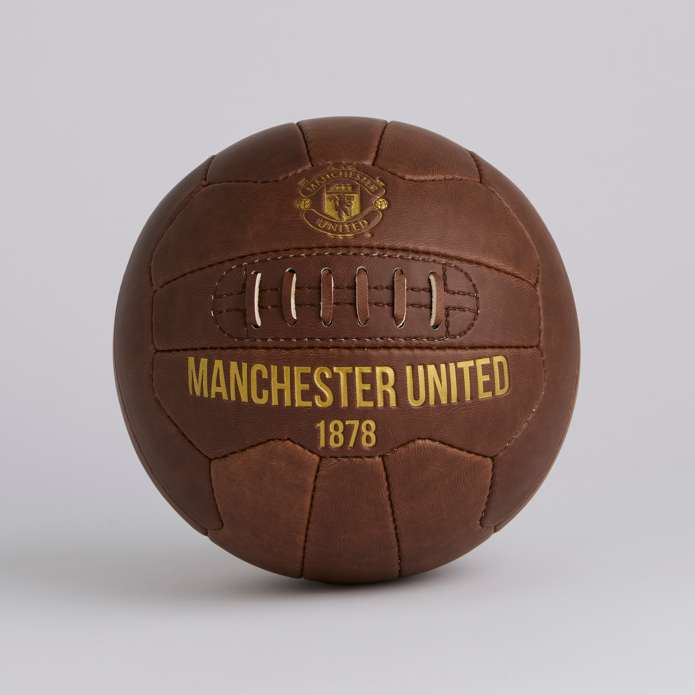 Manchester United Heritage Football Size 5 Brown Brown