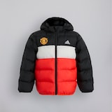 Veste synthétique en duvet noire pour jeunes par Adidas Manchester United