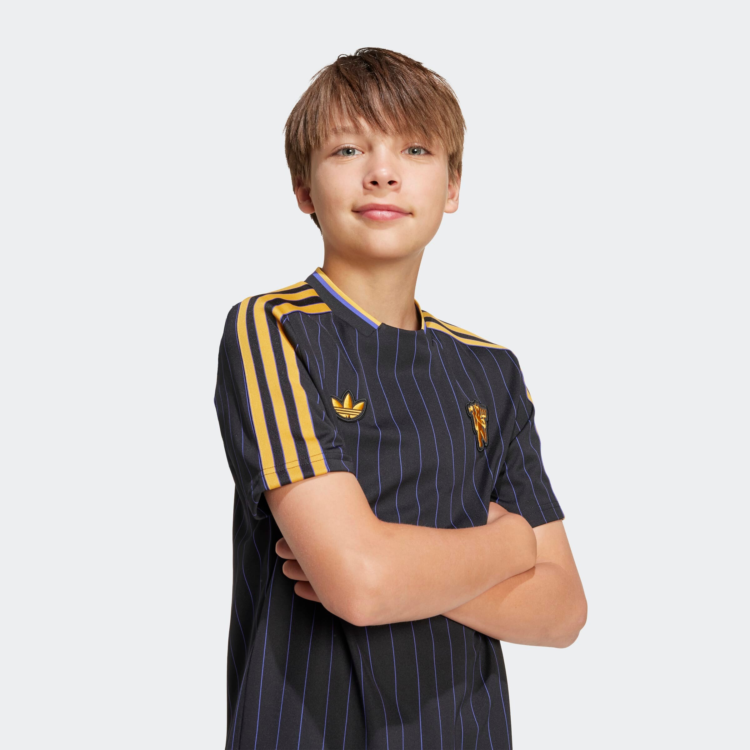 Manchester United Terrace Icons Jersey Kids Noir Détail [3-9]