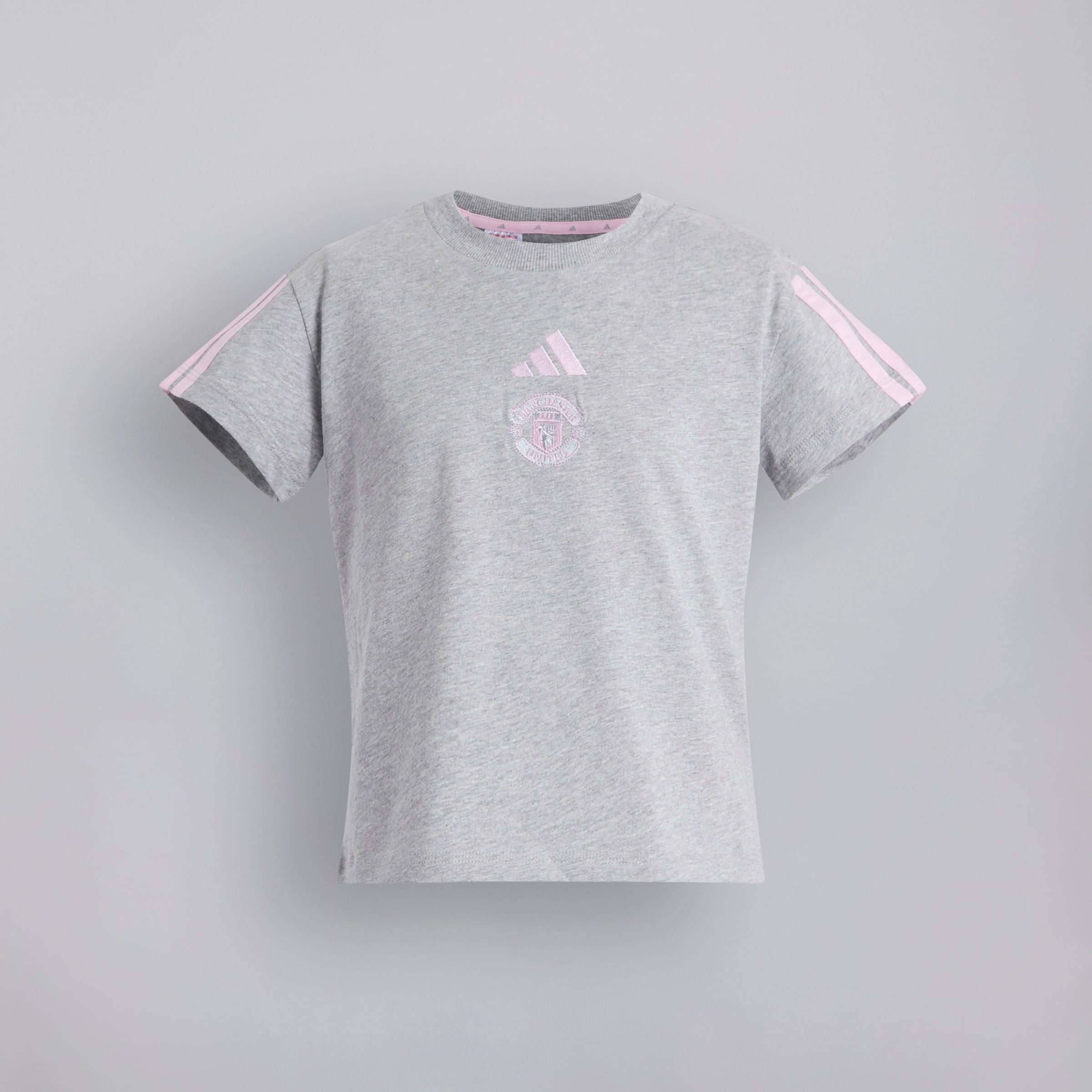 Manchester United x adidas Kids Essentials T-Shirt Grey Marl Grey