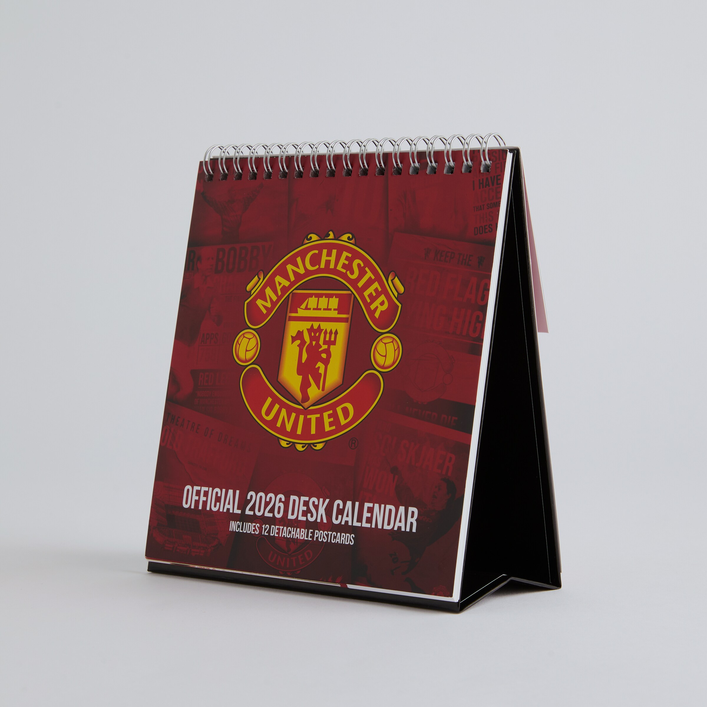 Manchester United 2026 Desk Easel Calendar Red Red Detail [3-4]