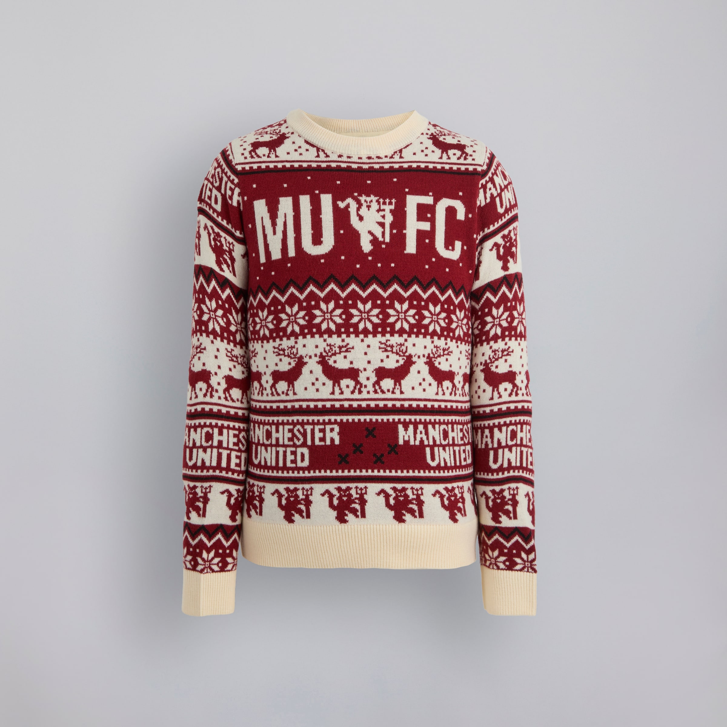 Manchester United Kids Christmas Fairisle Jumper Multi Multi