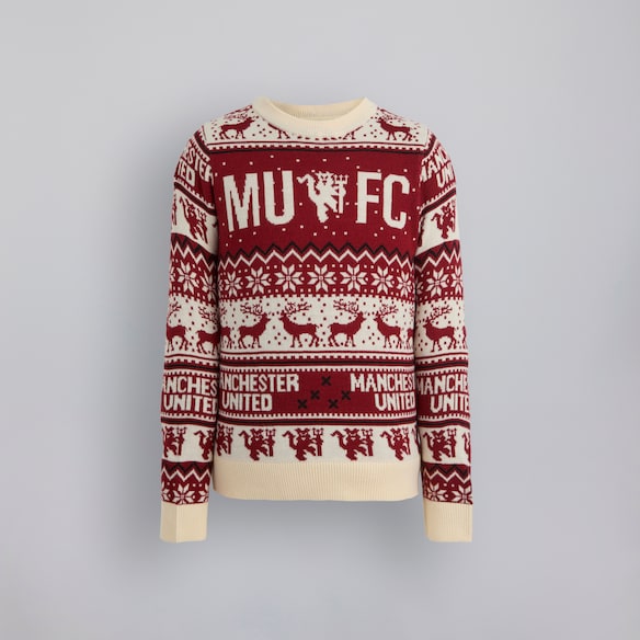 Manchester United Kids Christmas Fairisle Jumper Multi Multi
