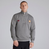 Manchester United x adidas Terrace Icons Quarter Zip Top Washed Black