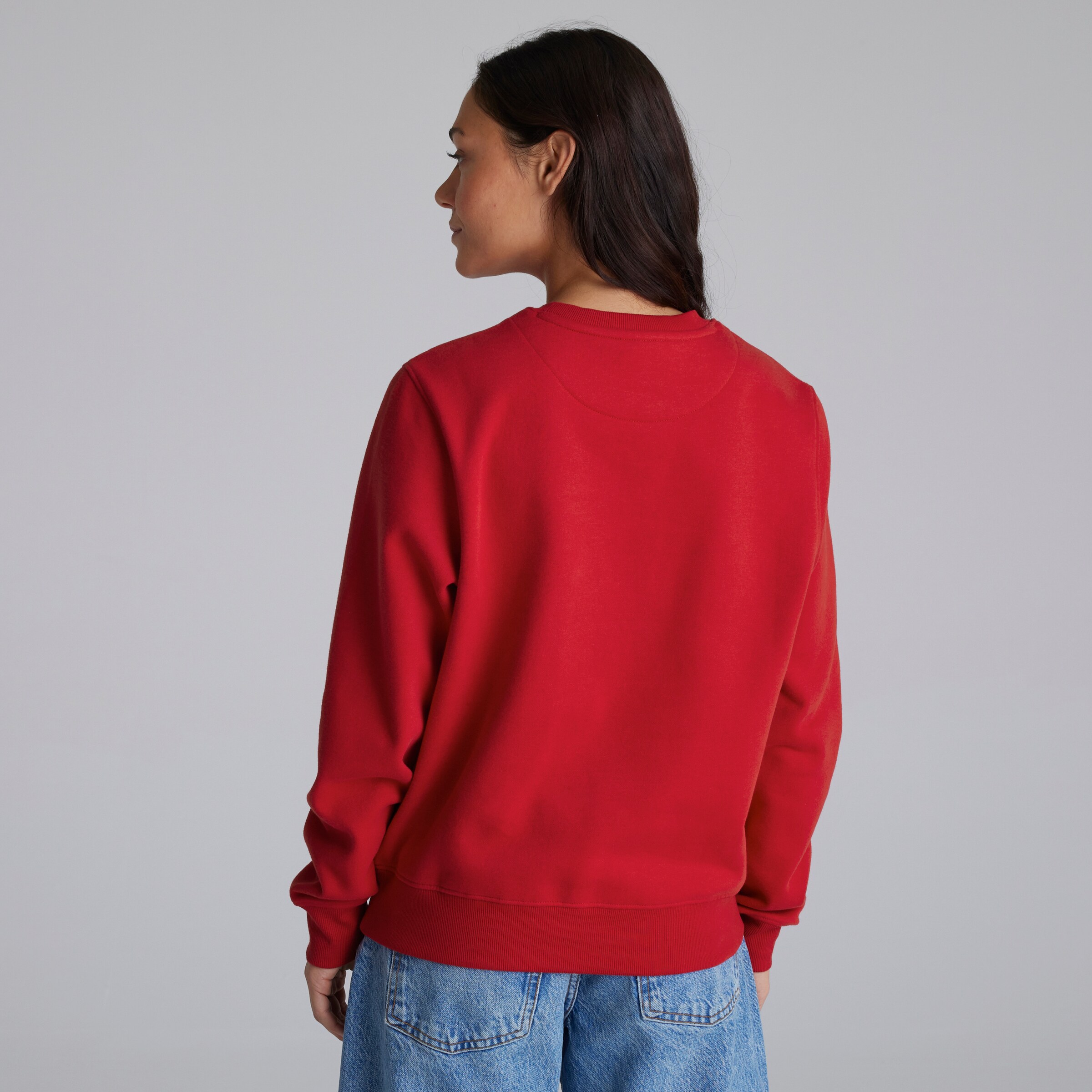 Manchester United Womens Devil Essentials Sweatshirt Red Red Detail [2-4]