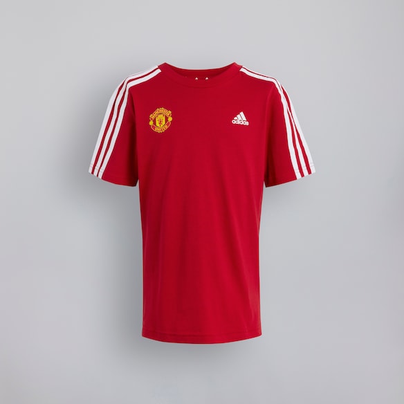 Manchester United x adidas Kids Essentials 3-Stripes Cotton T-Shirt Red Red