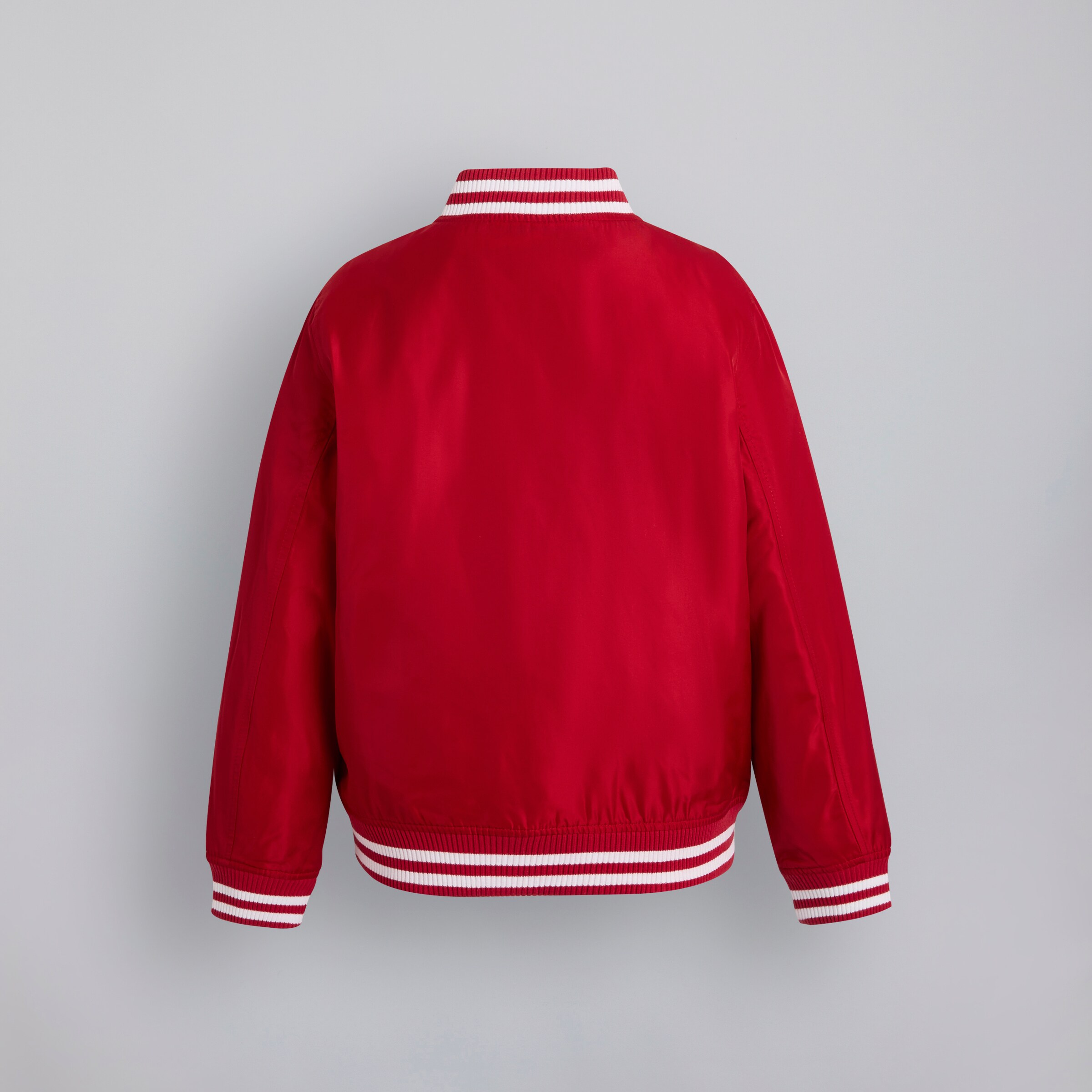 Manchester United Kids Varsity Bomber Jacket Red Red Detail [2-2]