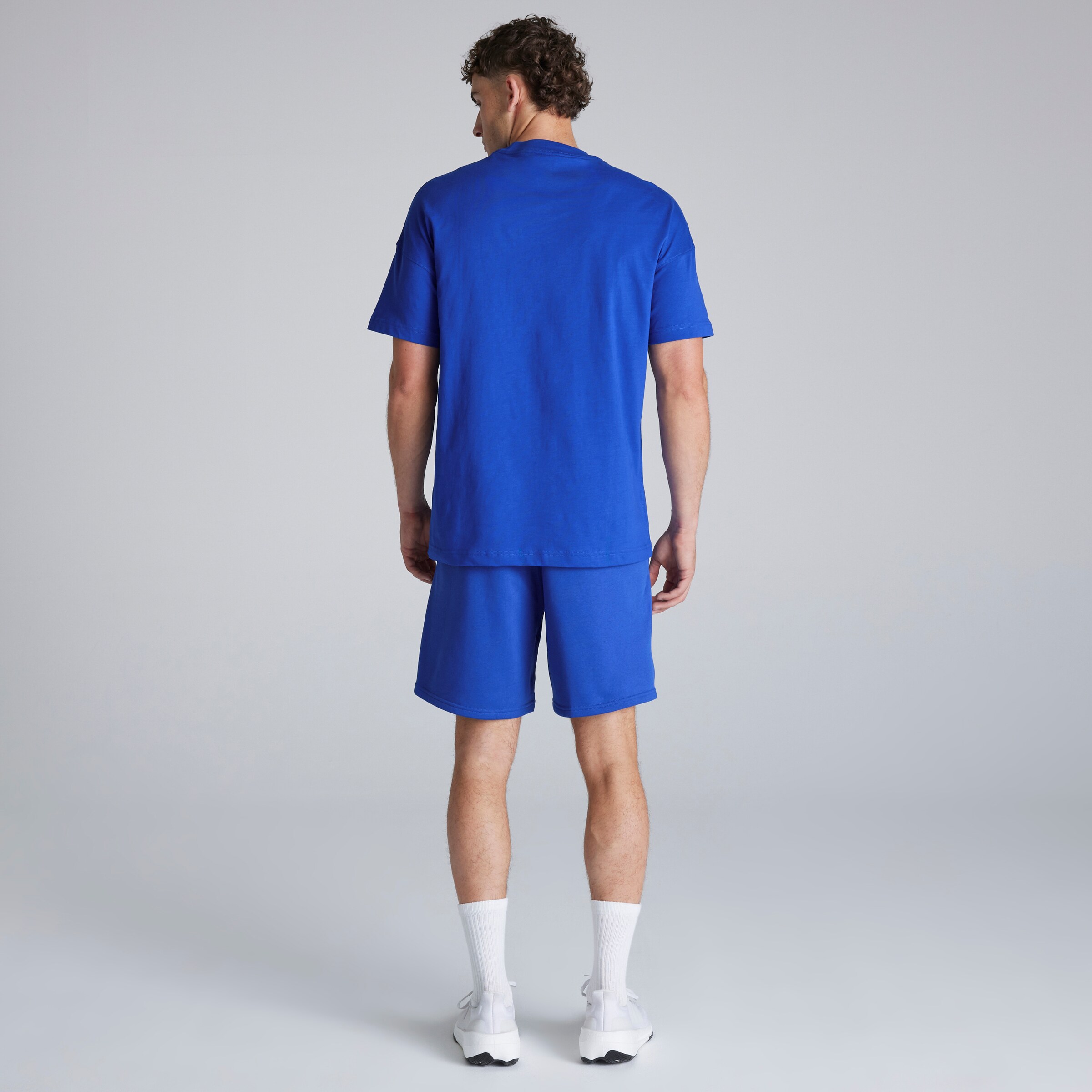 Manchester United x adidas ALL SZN Fleece Short Blue Bleu Détail [2-6]