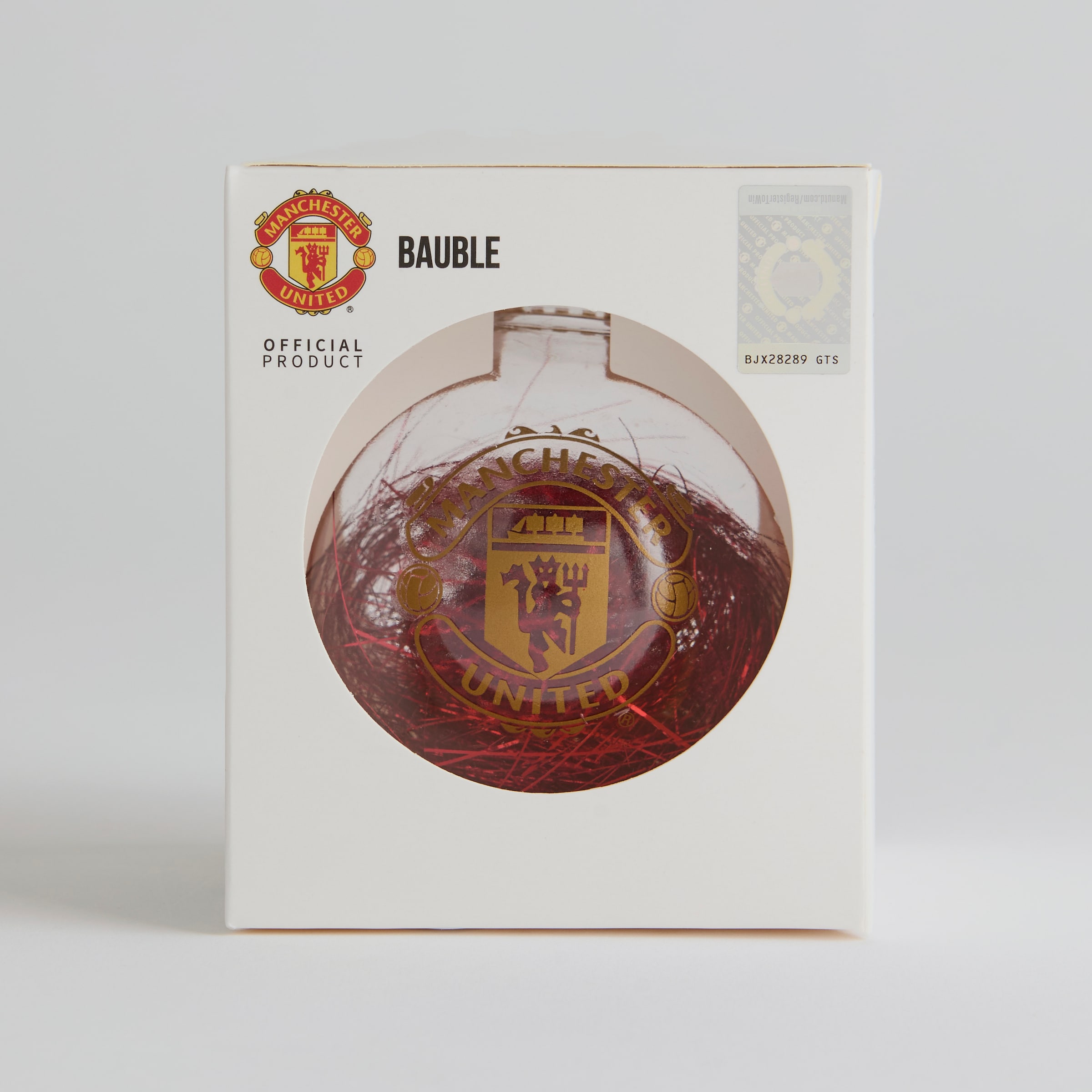 Manchester United Christmas Tinsel Ornament Red Rouge Détail [2-4]