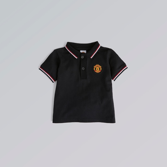 Manchester United Baby Polo Shirt Black Schwarz