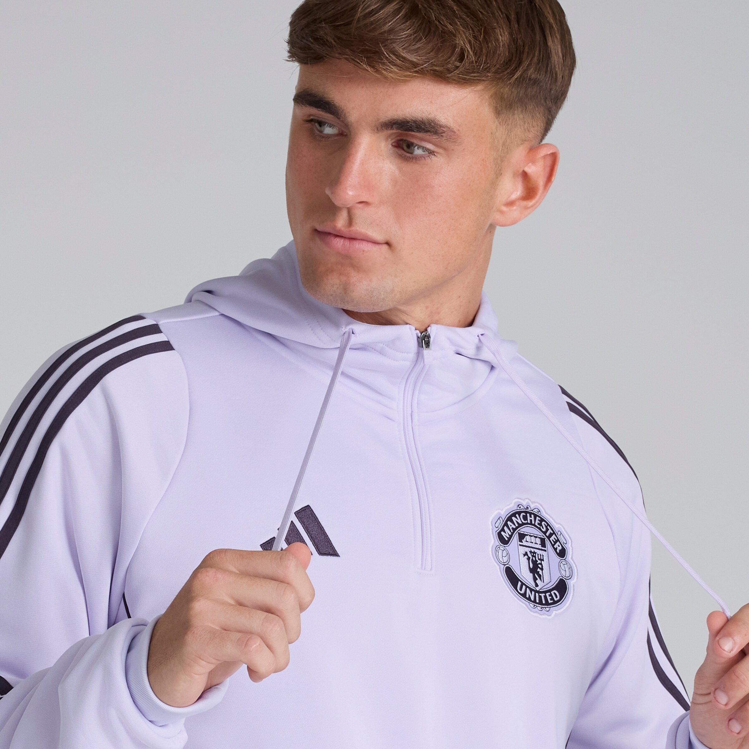 Manchester United Tiro 25 Competition Training Hoodie Purple Detail [4-5]