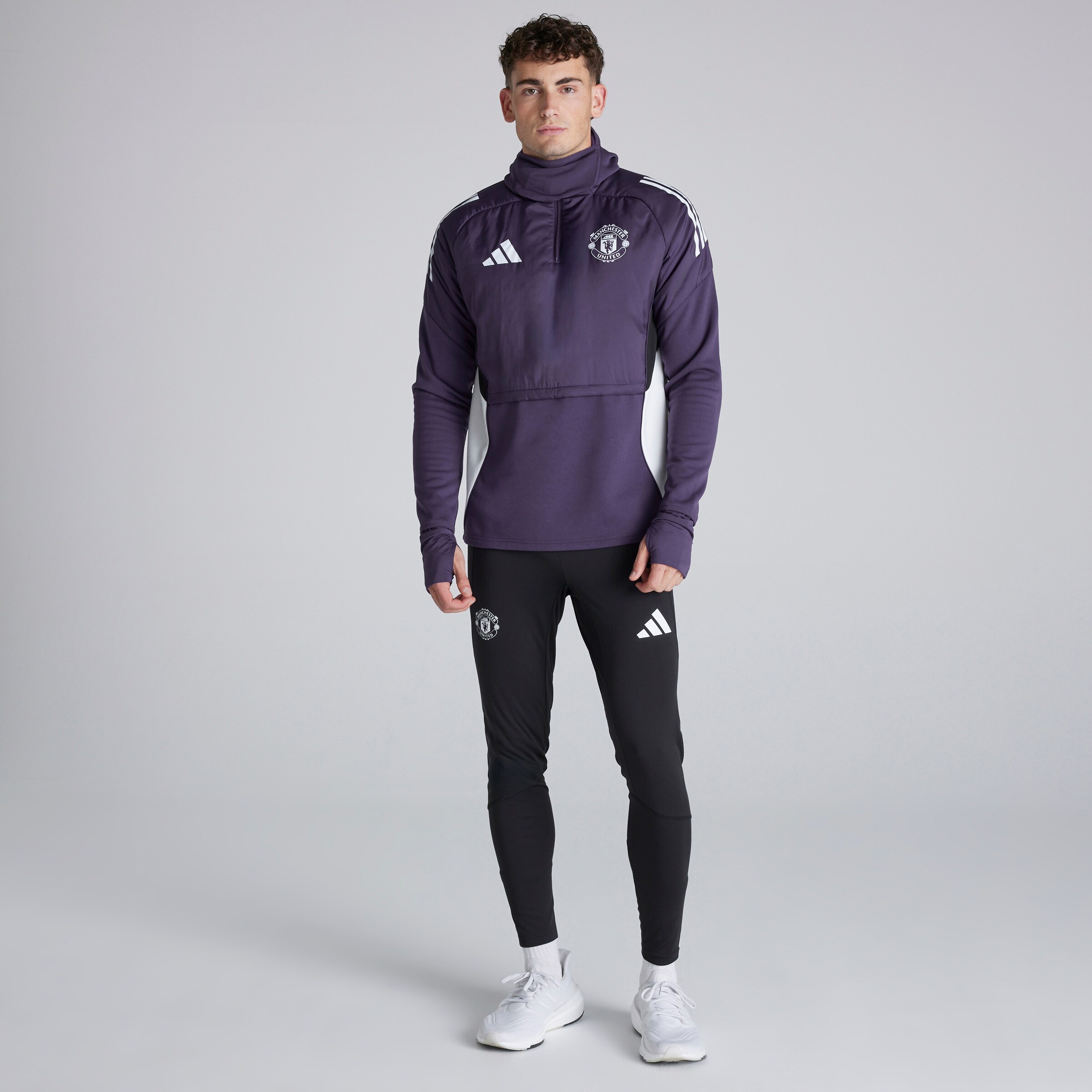 Manchester United Tiro 25 Competition Winterized Top Violet Détail [3-8]
