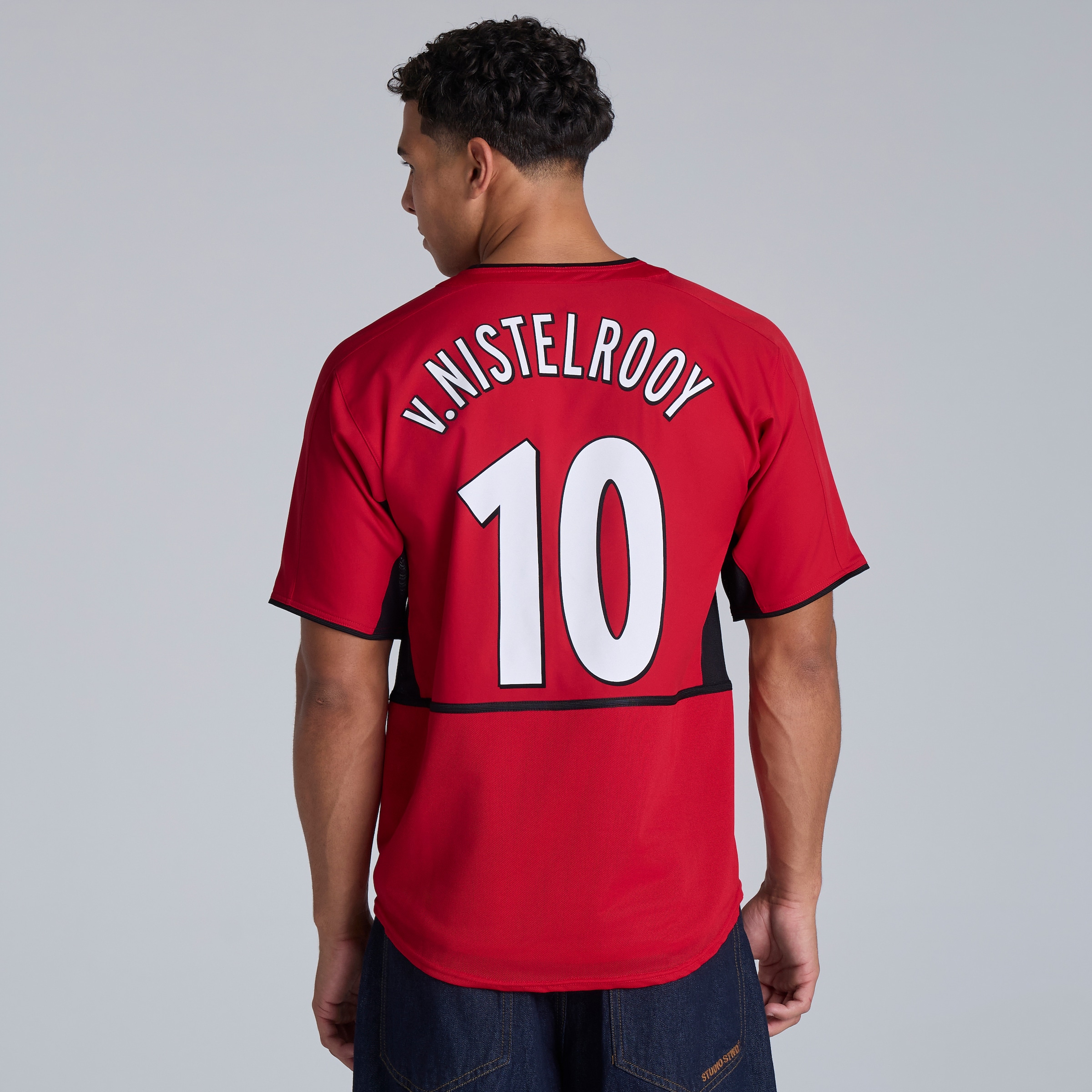 Manchester United Retro 2002-04 Home Shirt V. Nistelrooy Printing Red Red