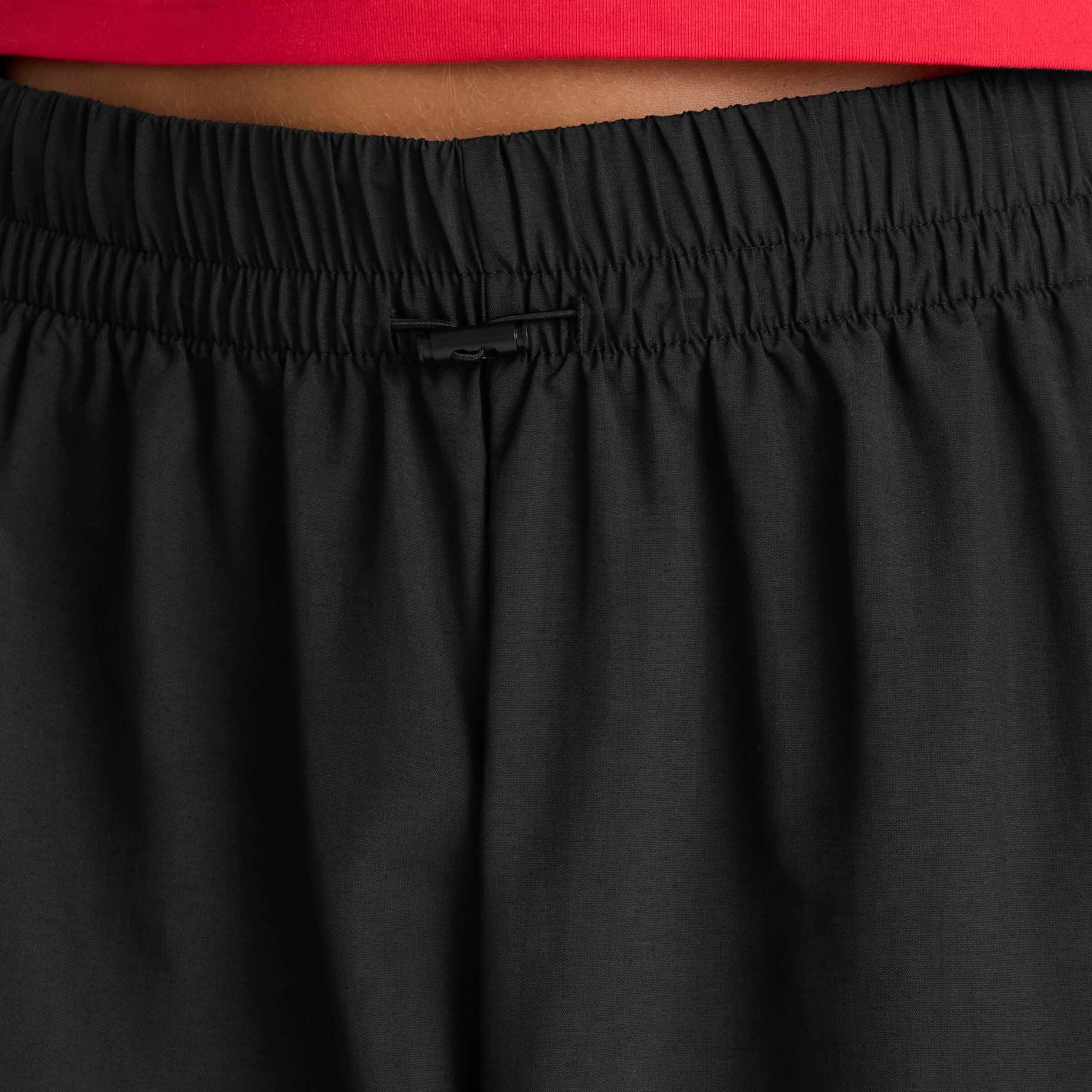 Manchester United x adidas Womens Essentials 3-Stripes Parachute Pants Black Black Detail [6-6]