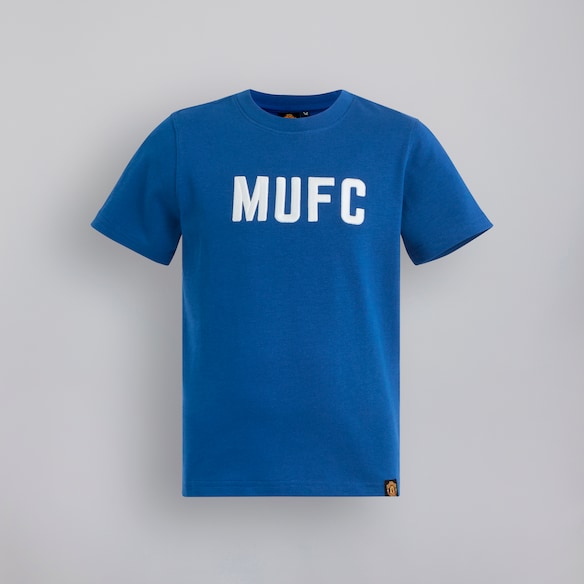 Manchester United Kids MUFC T-Shirt Blue Azul