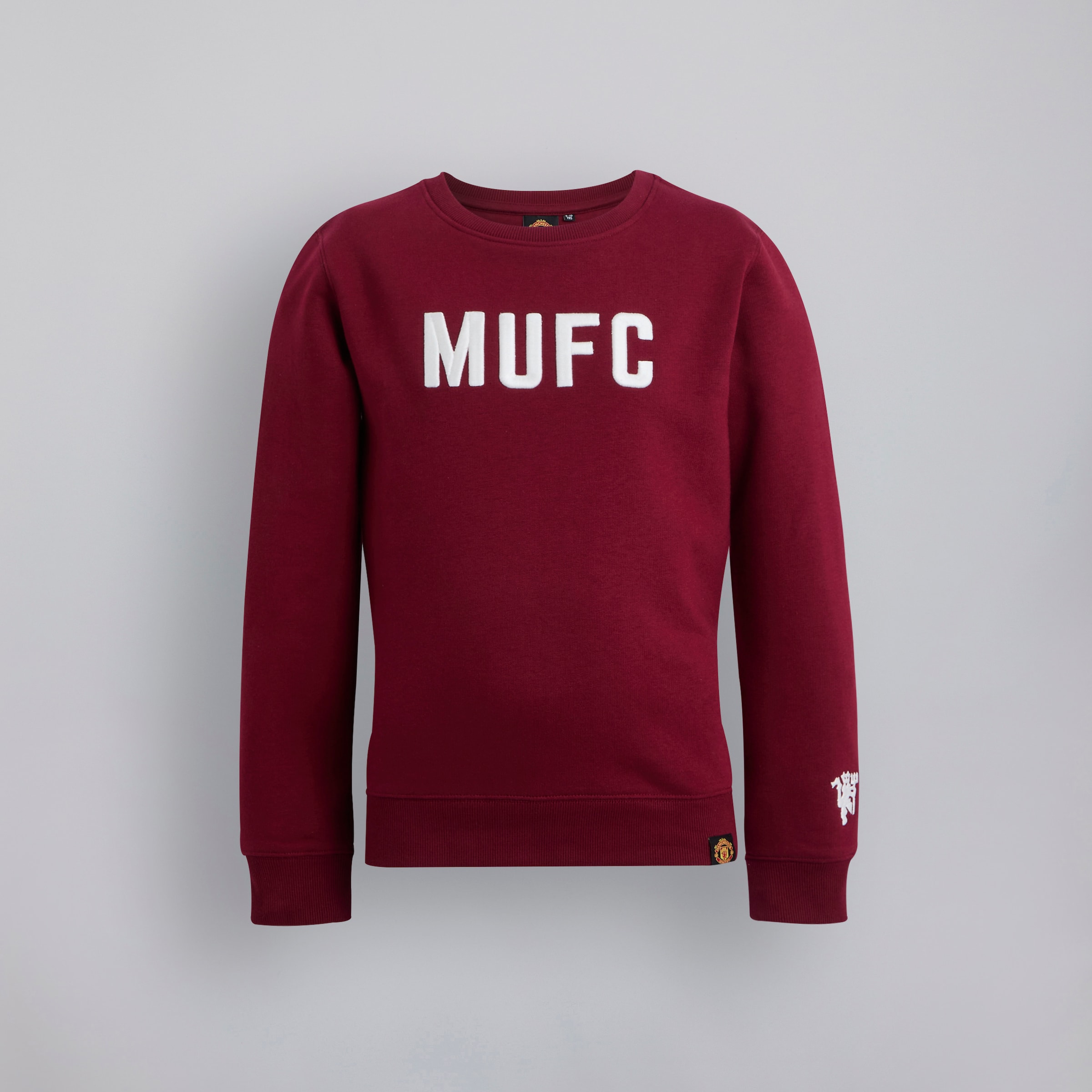 Manchester United Kids MUFC Sweatshirt Burgundy Red