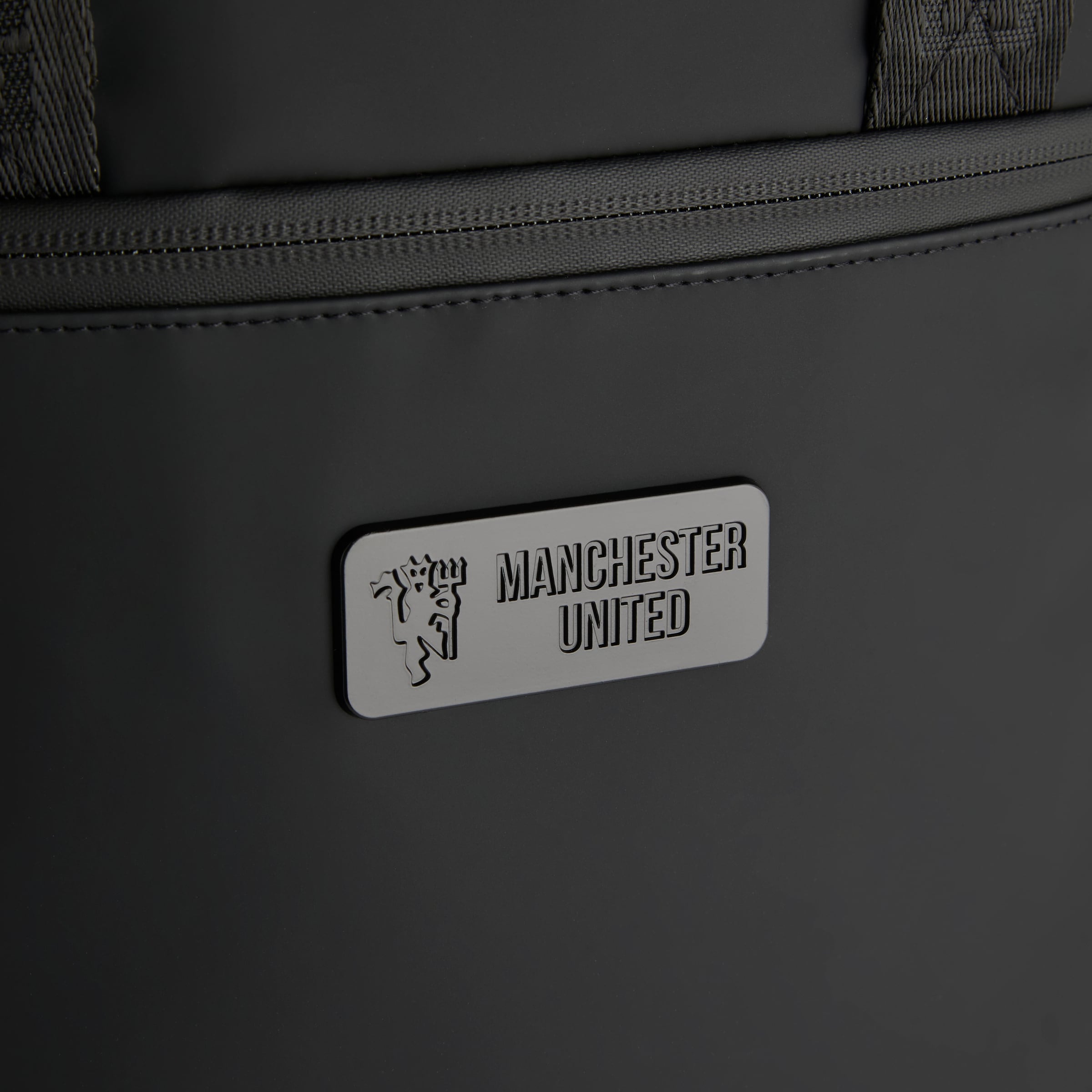 Manchester United Executive Rolltop Backpack Black Black Detail [3-4]