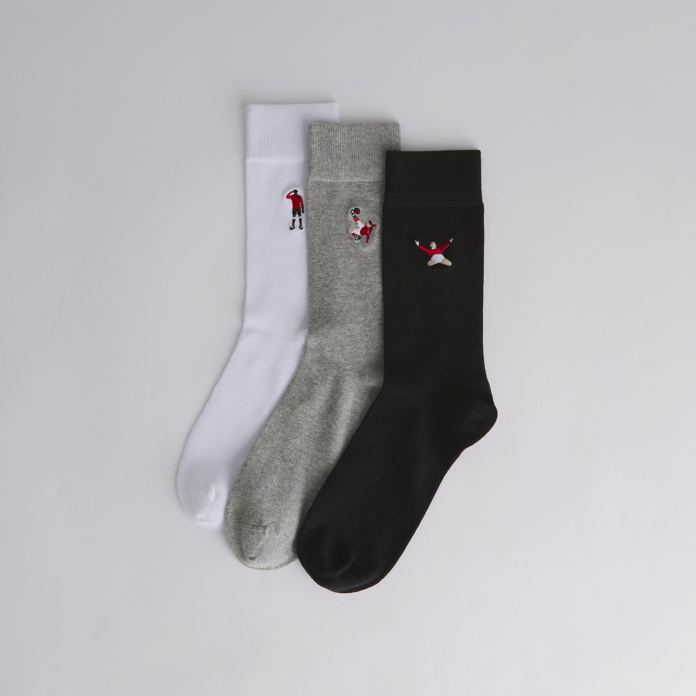 Manchester United Iconic Goal Socks 3 Pack Multi Multi
