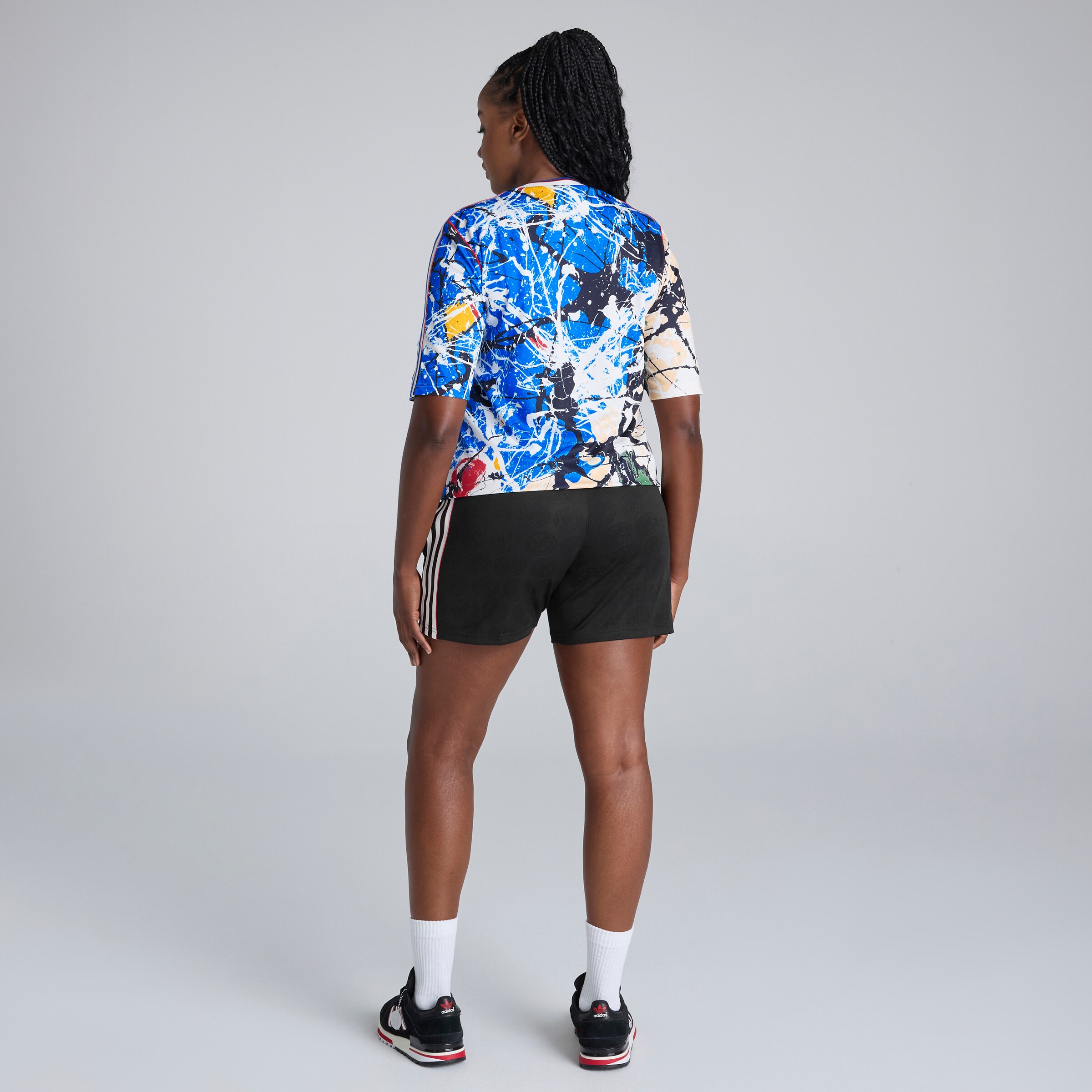 Manchester United x adidas Stone Roses Shorts Black Black Detail [7-7]