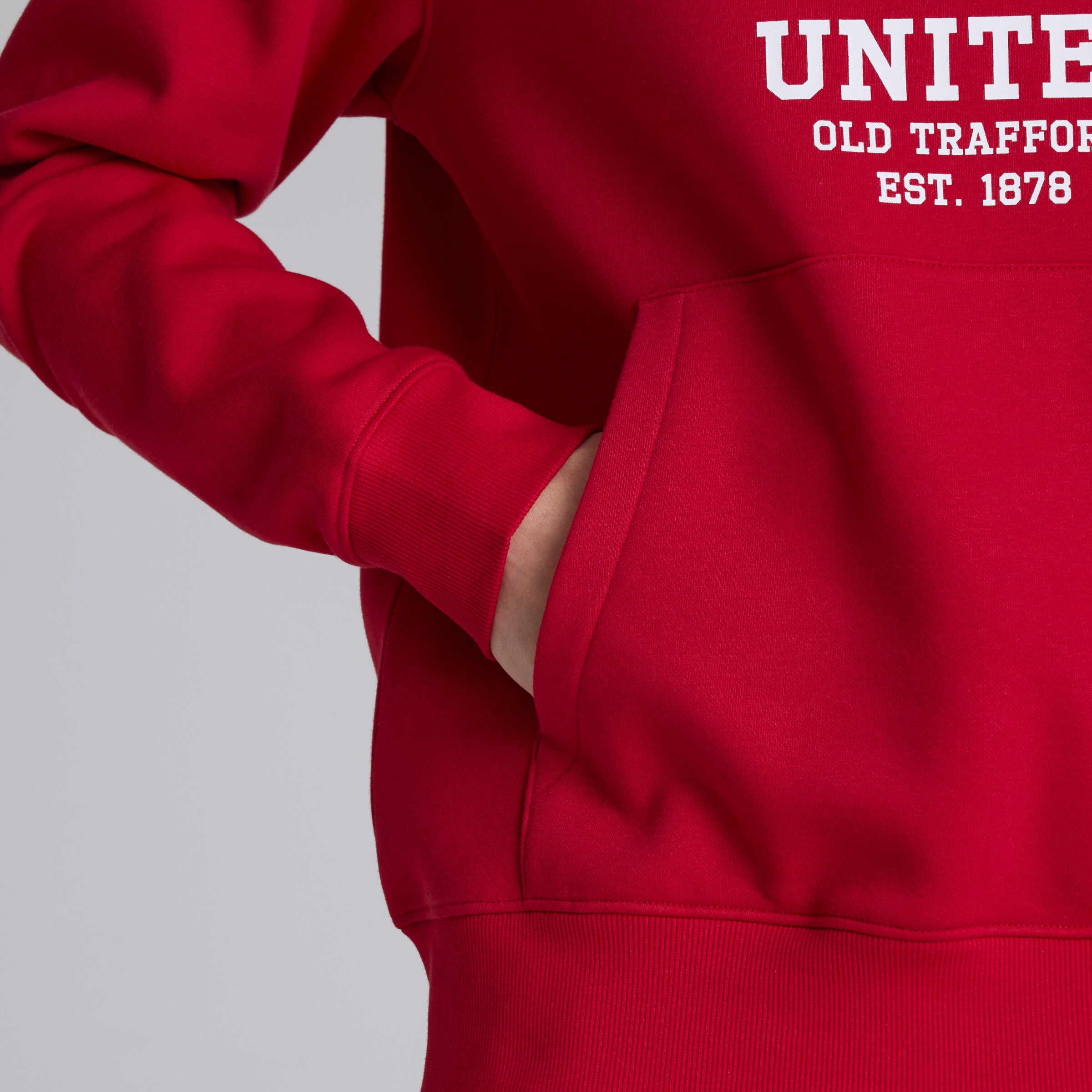 Manchester United Varsity Overhead Hoodie Red Red Detail [5-5]