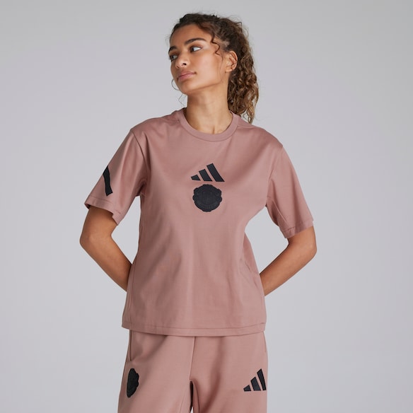 Manchester United x adidas Womens Z.N.E. T-Shirt Pink Pink