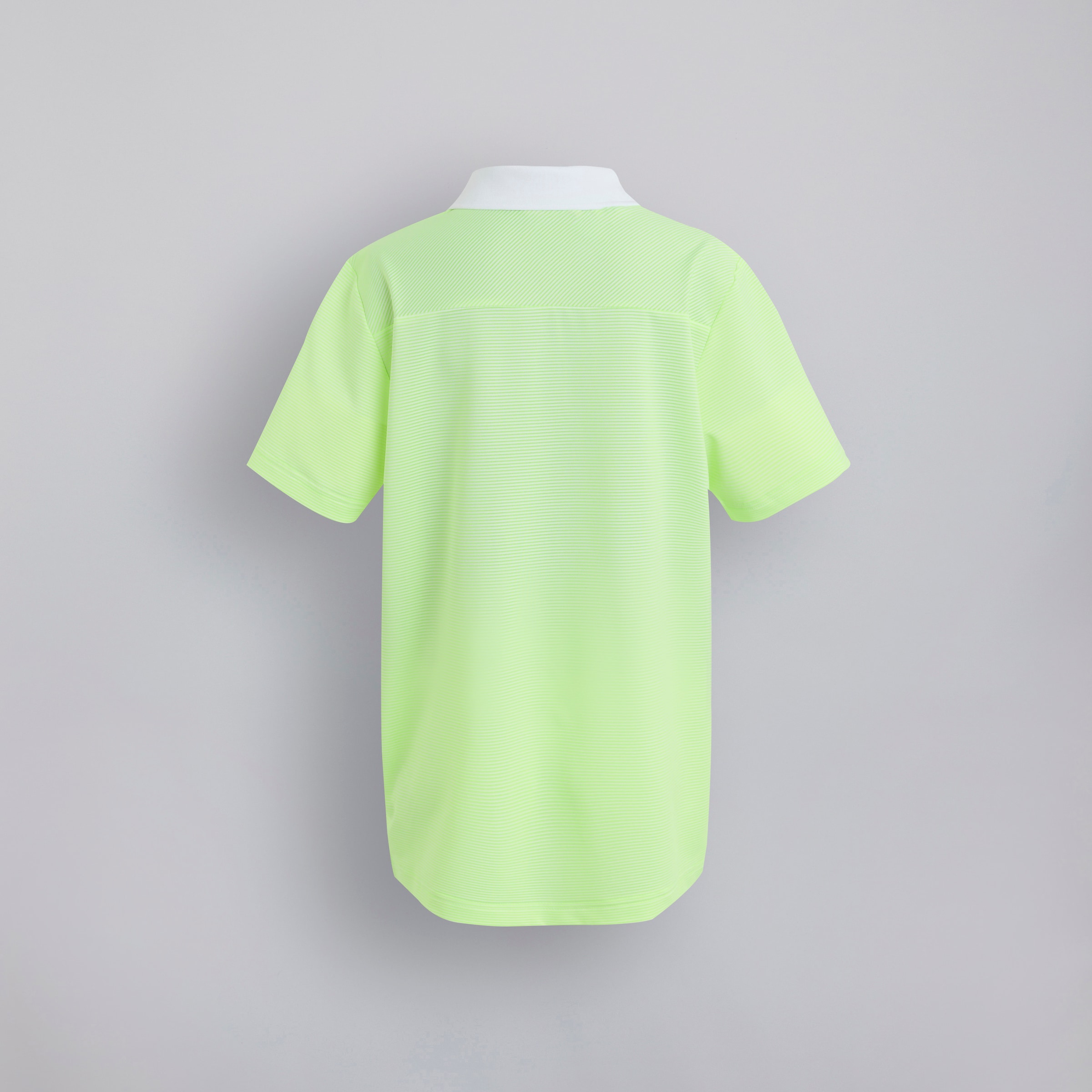 Manchester United x adidas Kids Golf Striped Polo Shirt Green Green Detail [2-2]