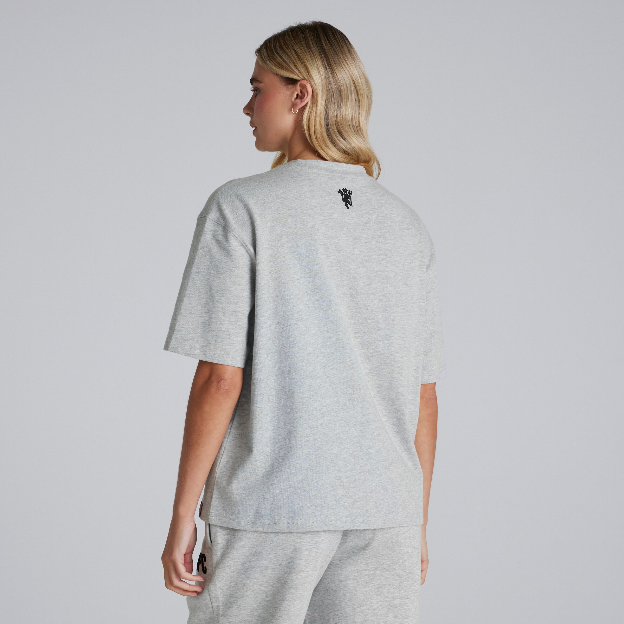 Manchester United Womens MUFC T-Shirt Grey 회색 세부 사항 [2-5]