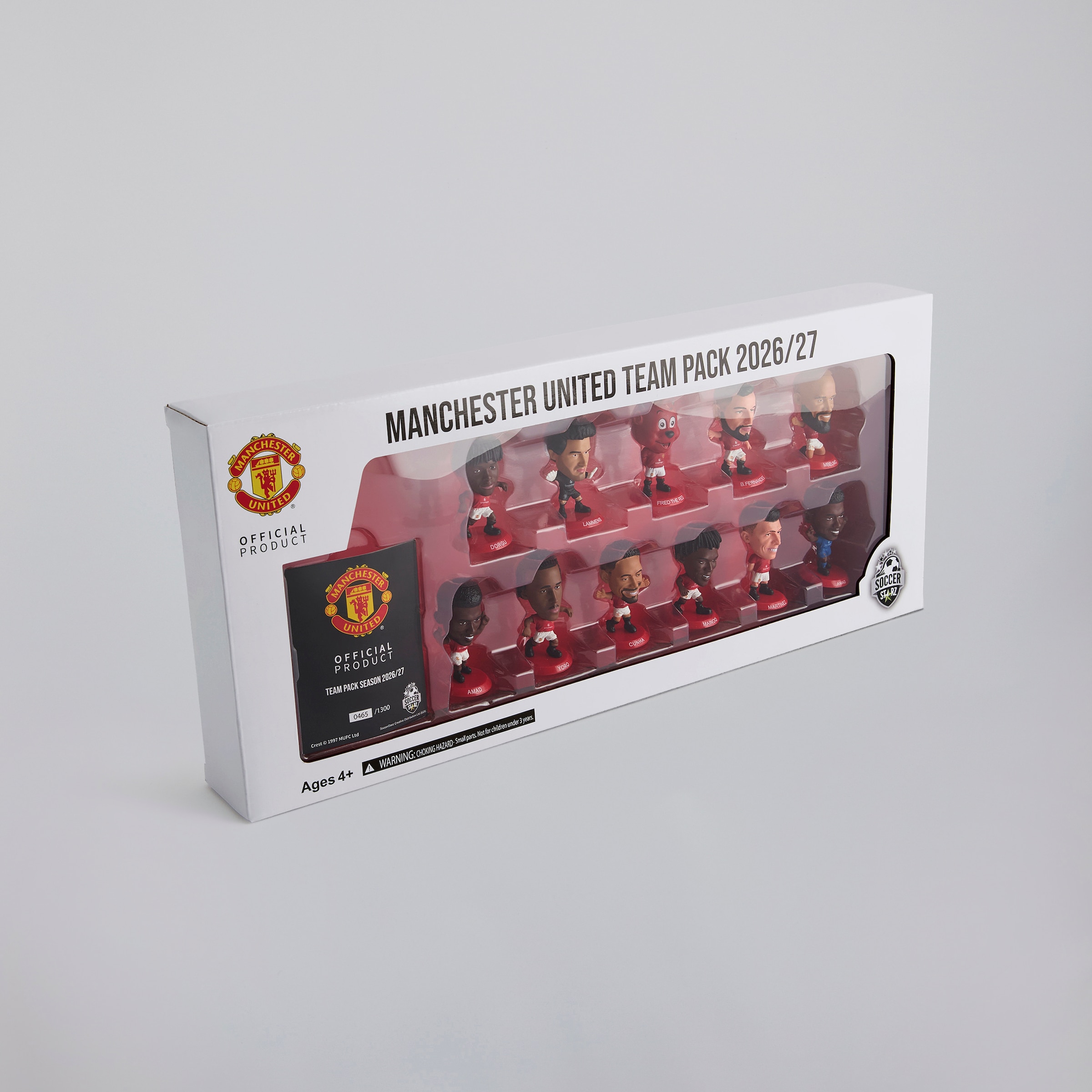 Manchester United SoccerStarz 26/27 Team Pack Figurine Set Red Rouge Détail [5-5]