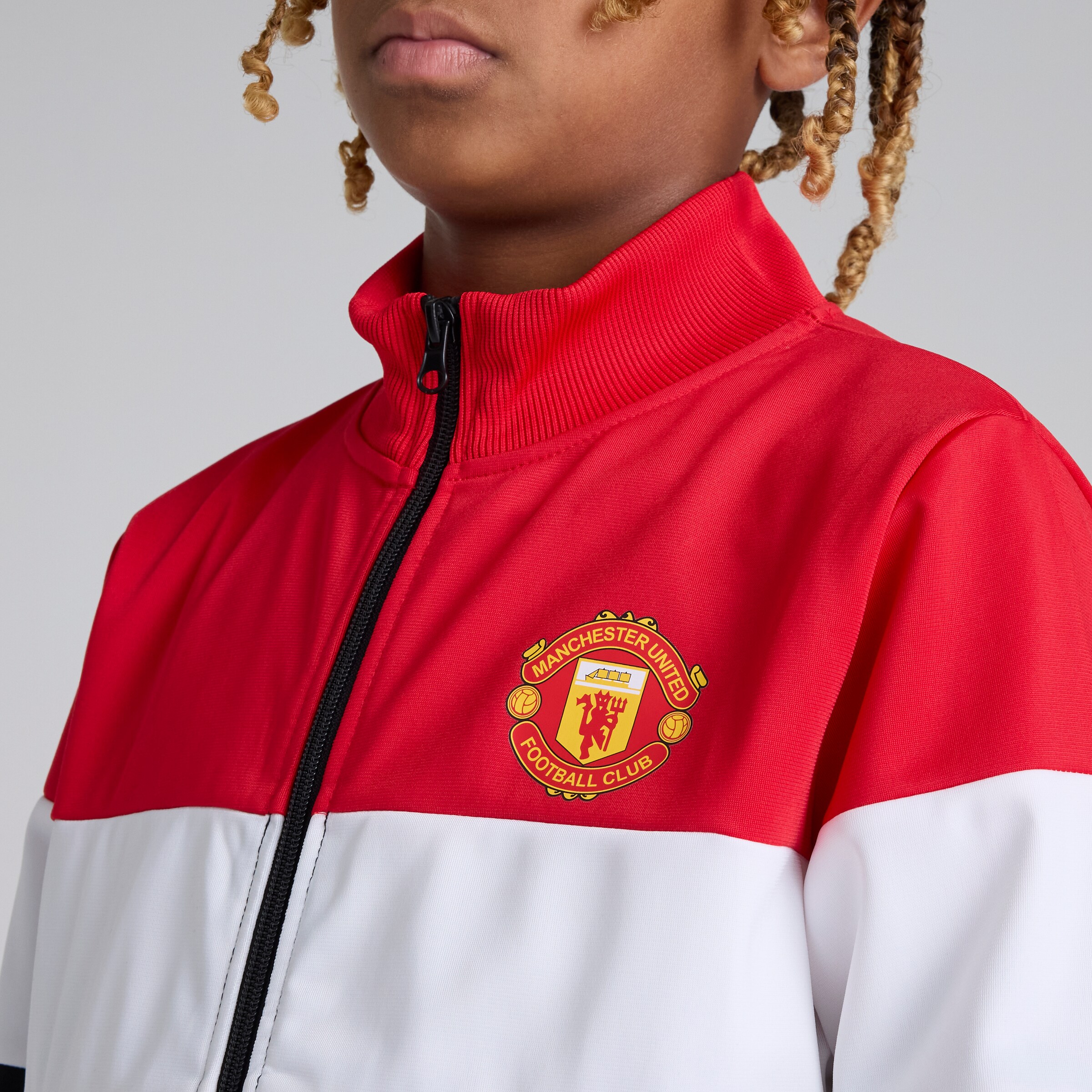 Manchester United Kids Colourblock Full-Zip Track Jacket Multi Multicolore Détail [5-5]