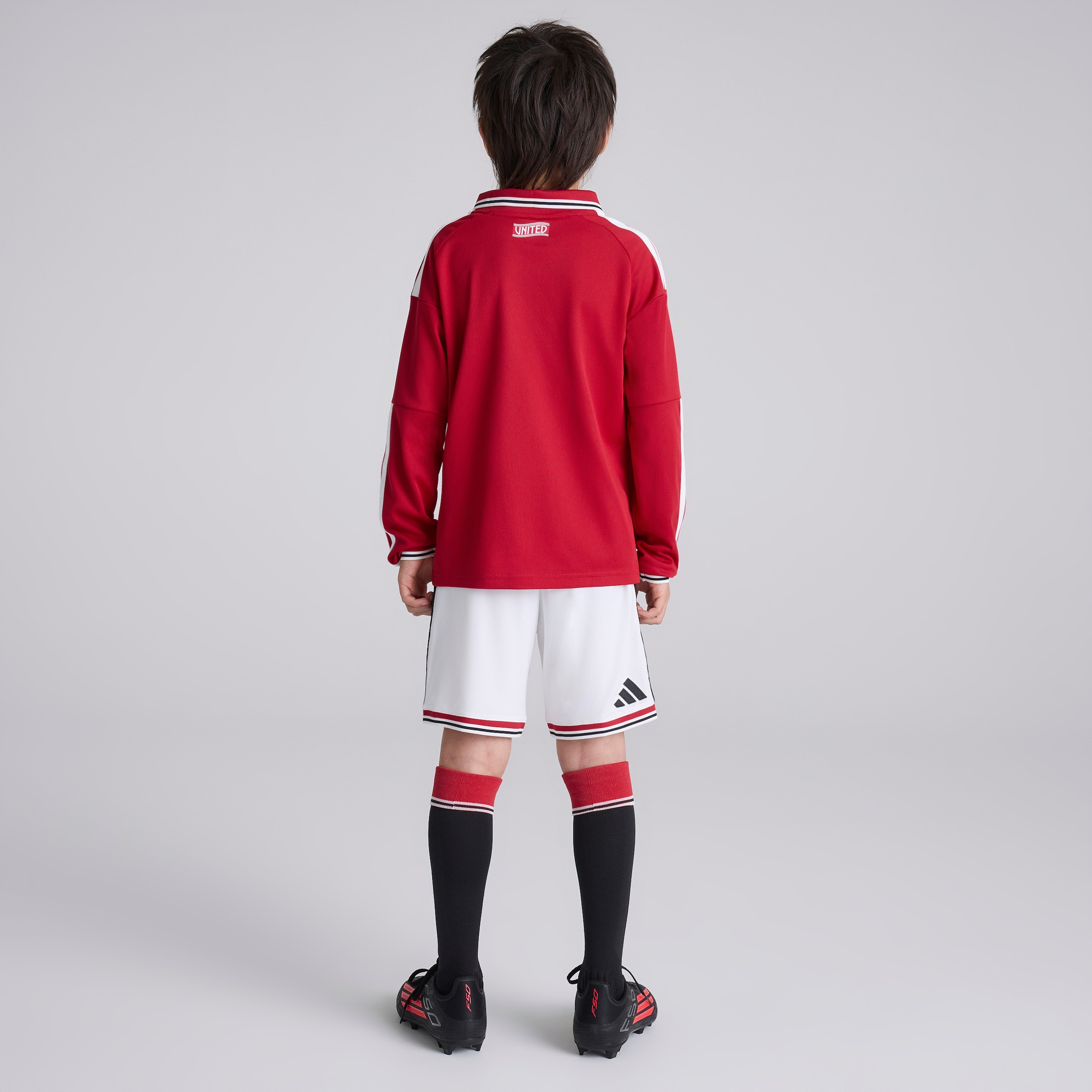 Manchester United Kids 26/27 Home Long Sleeve Jersey 红色 细节 [2-7]