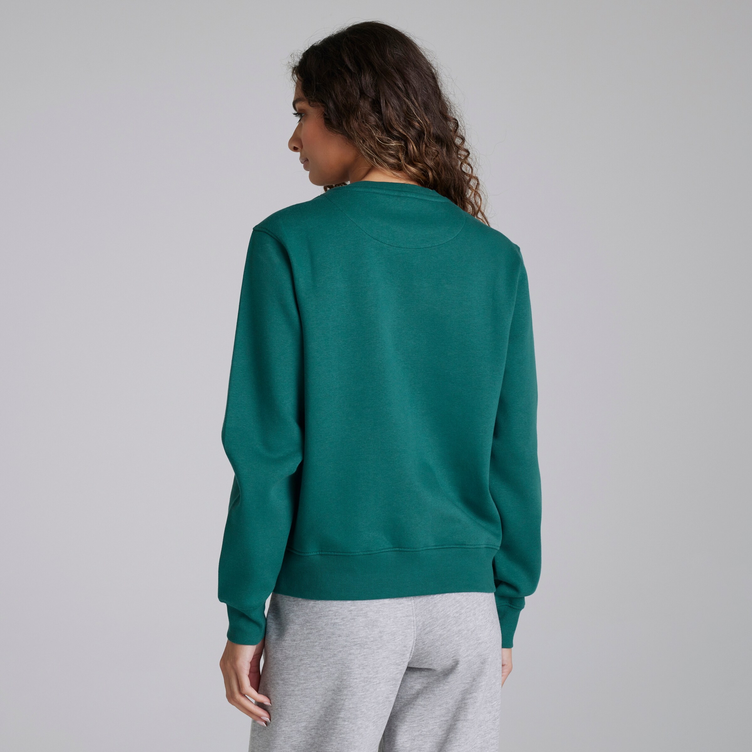 Manchester United Womens Varsity Sweatshirt Green Green Detail [2-4]