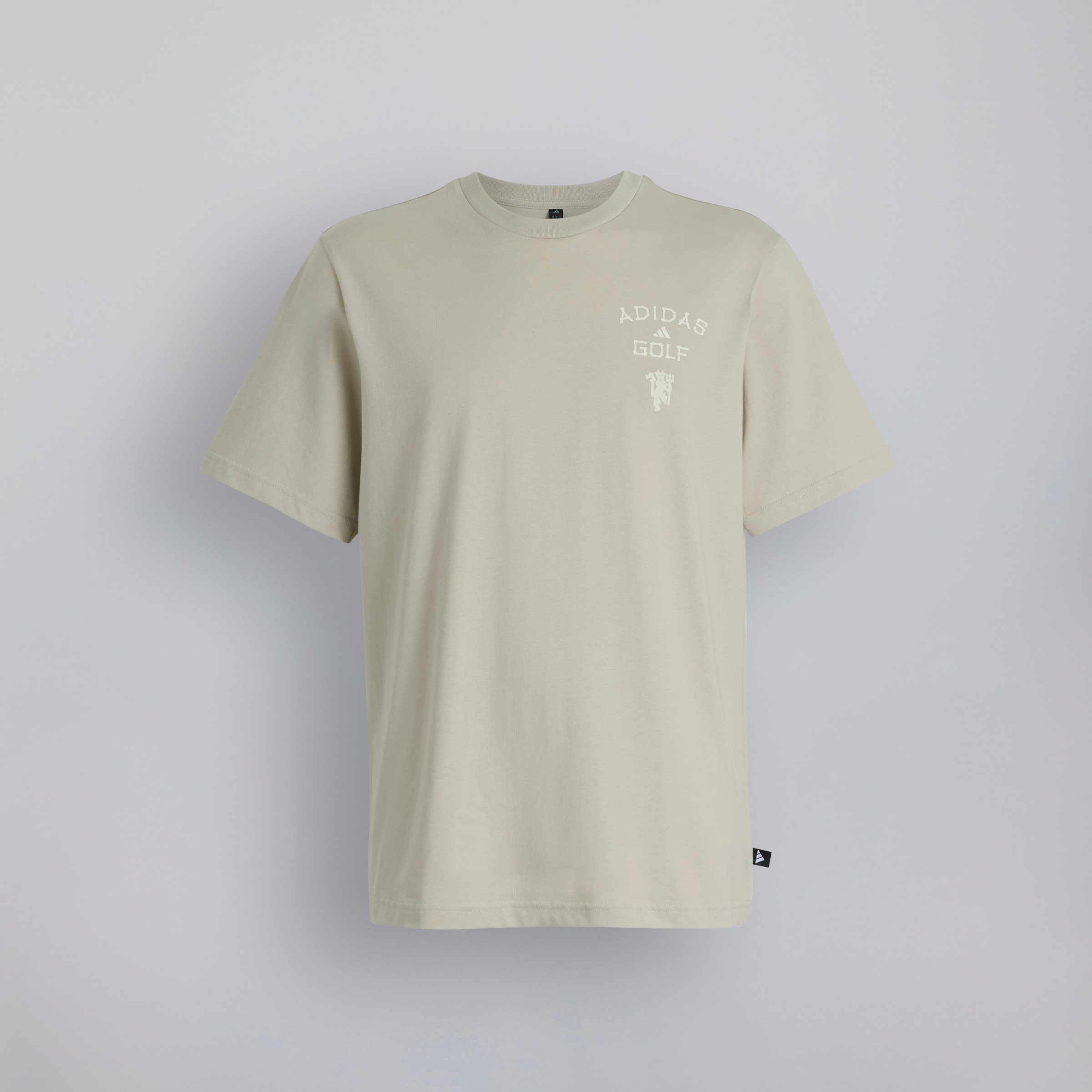Manchester United x adidas Golf Chip in Paradise Graphic T-Shirt Beige White