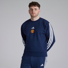Manchester United x adidas Essentials 3-Stripes Fleece Sweatshirt Blue