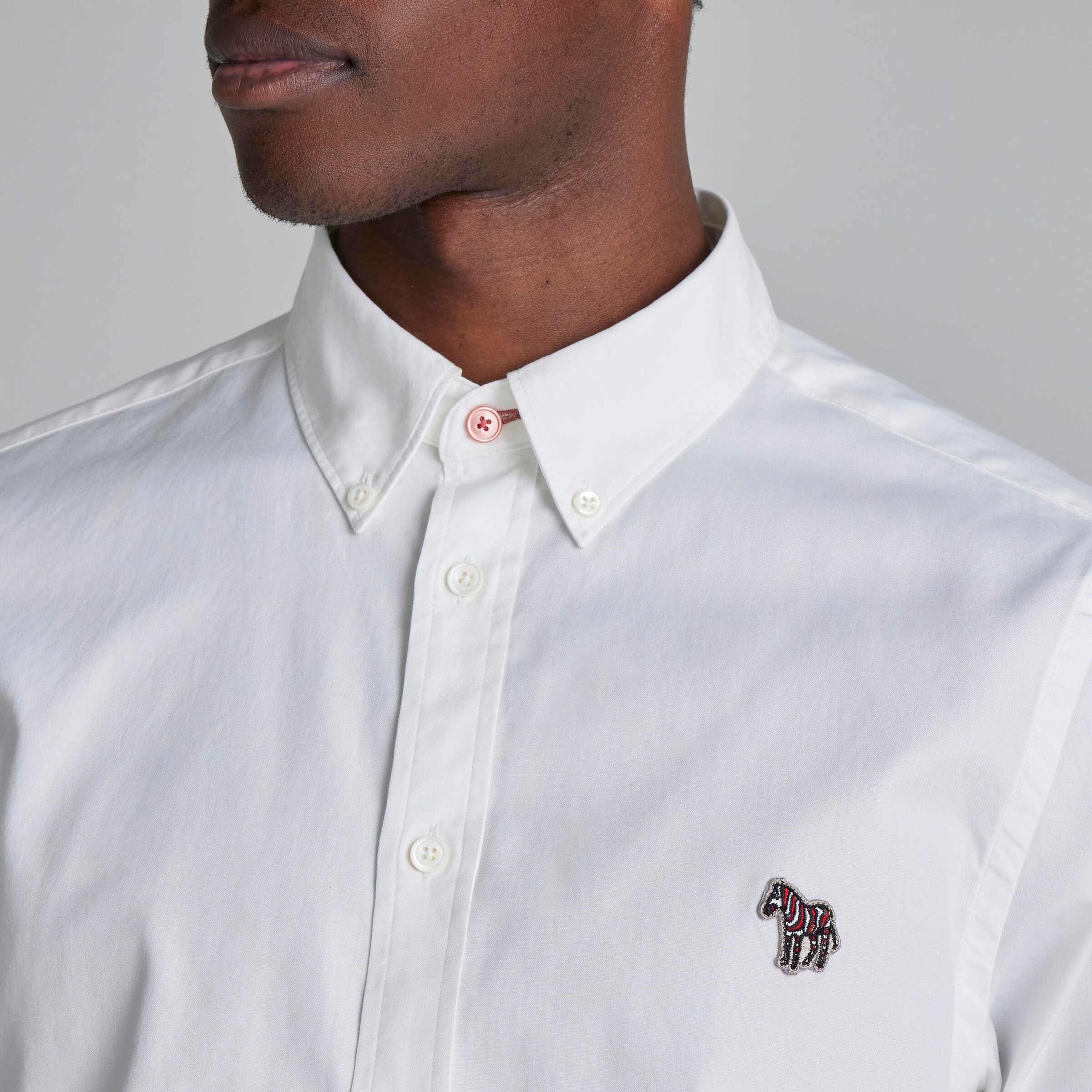 Manchester United x Paul Smith Mens Oxford Shirt White White Detail [4-7]