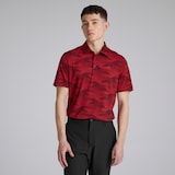 Manchester United x adidas Golf Ultimate365 Speed Stripe Polo Shirt Red