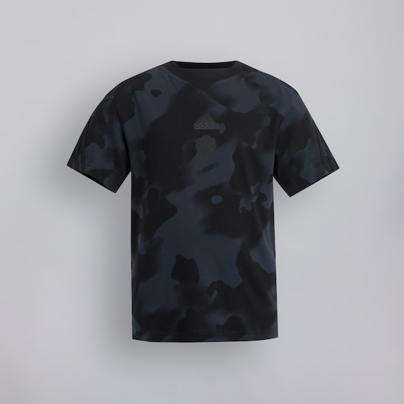 Manchester United x adidas Kids Future Icons Camo Printed T-Shirt Black Black
