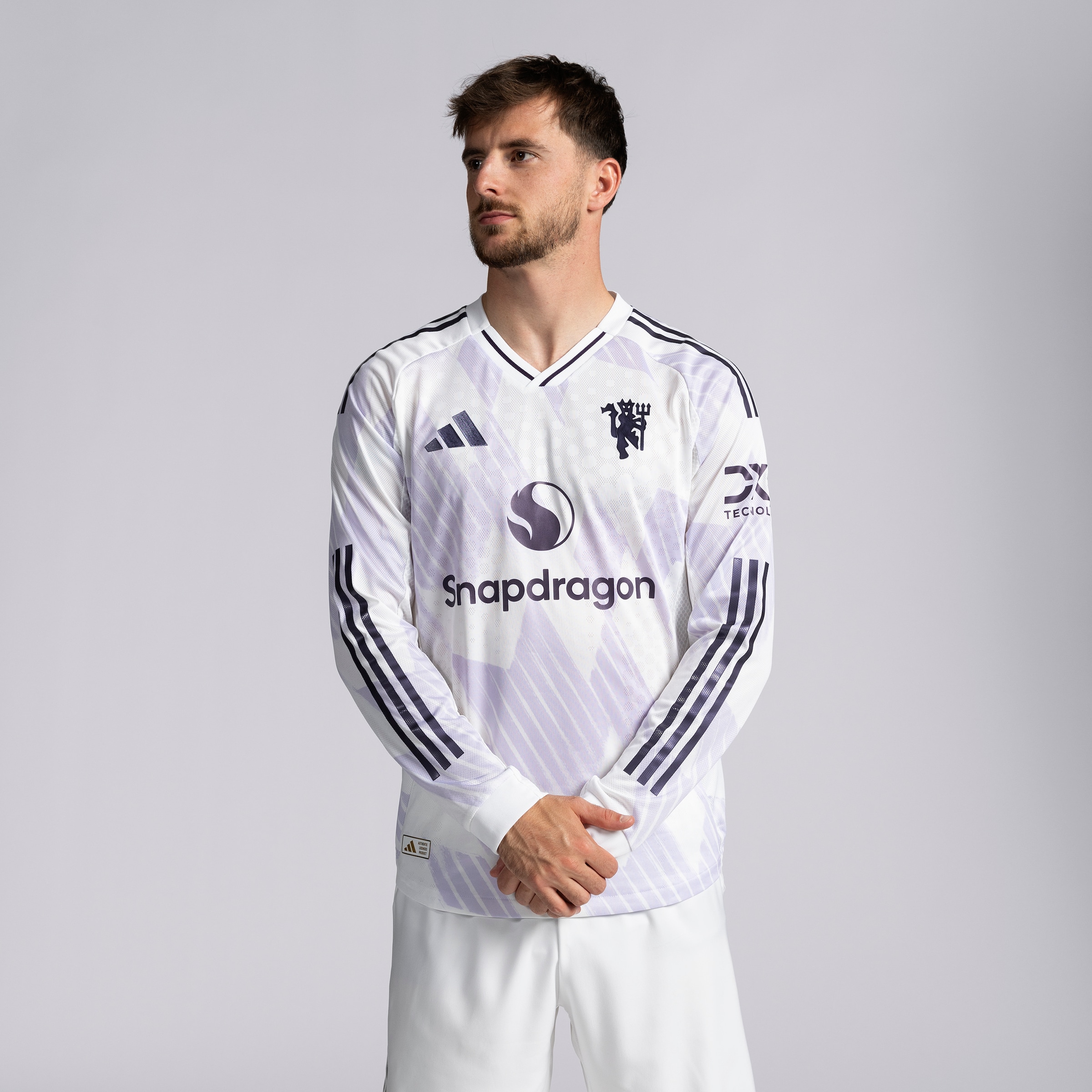 Manchester United 25/26 Long Sleeve Away Authentic Jersey 白色