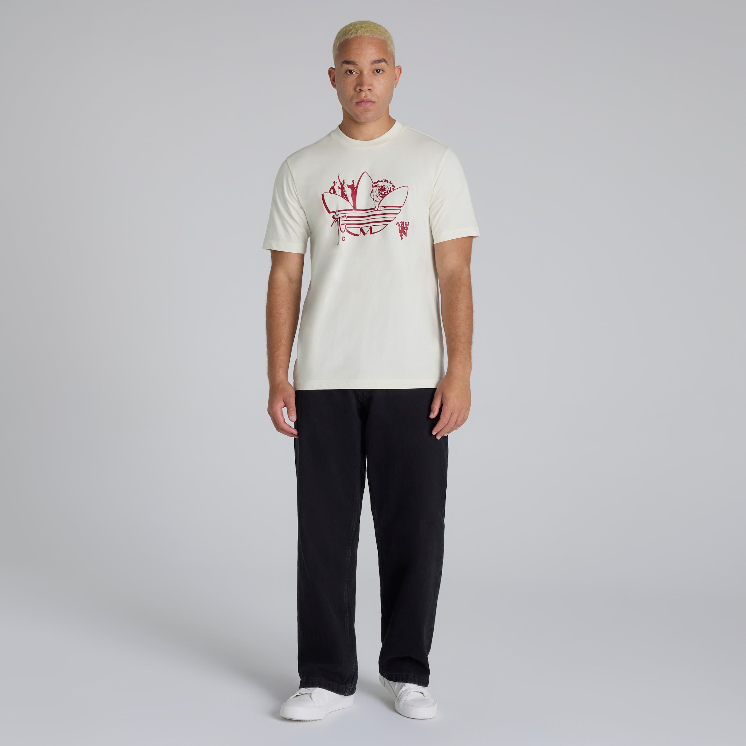 Manchester United x adidas Seasonal Graphic T-Shirt White 흰색 세부 사항 [3-4]