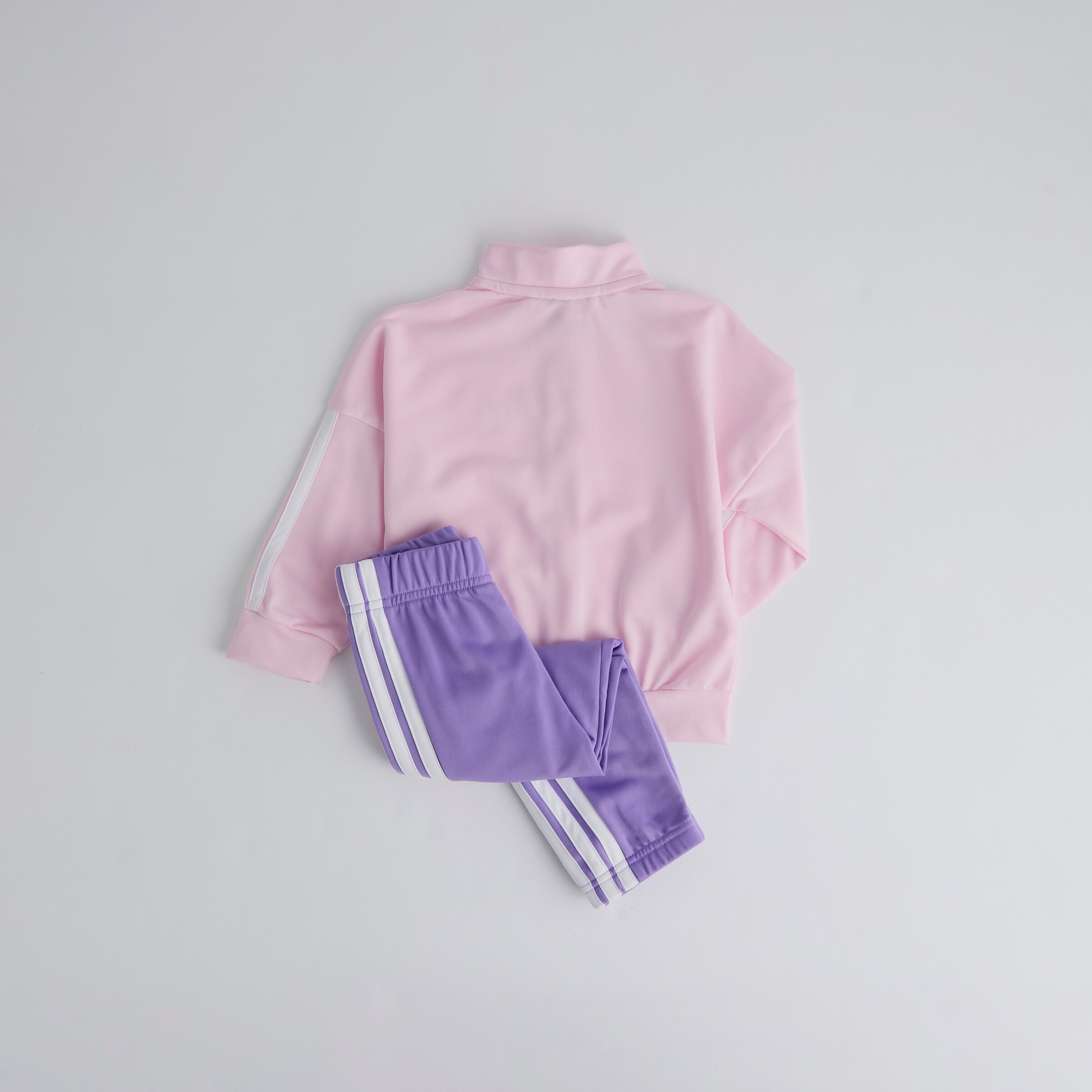 Manchester United x adidas Infant Essentials CLIMACOOL Tracksuit Pink/Purple Pink Detail [2-4]