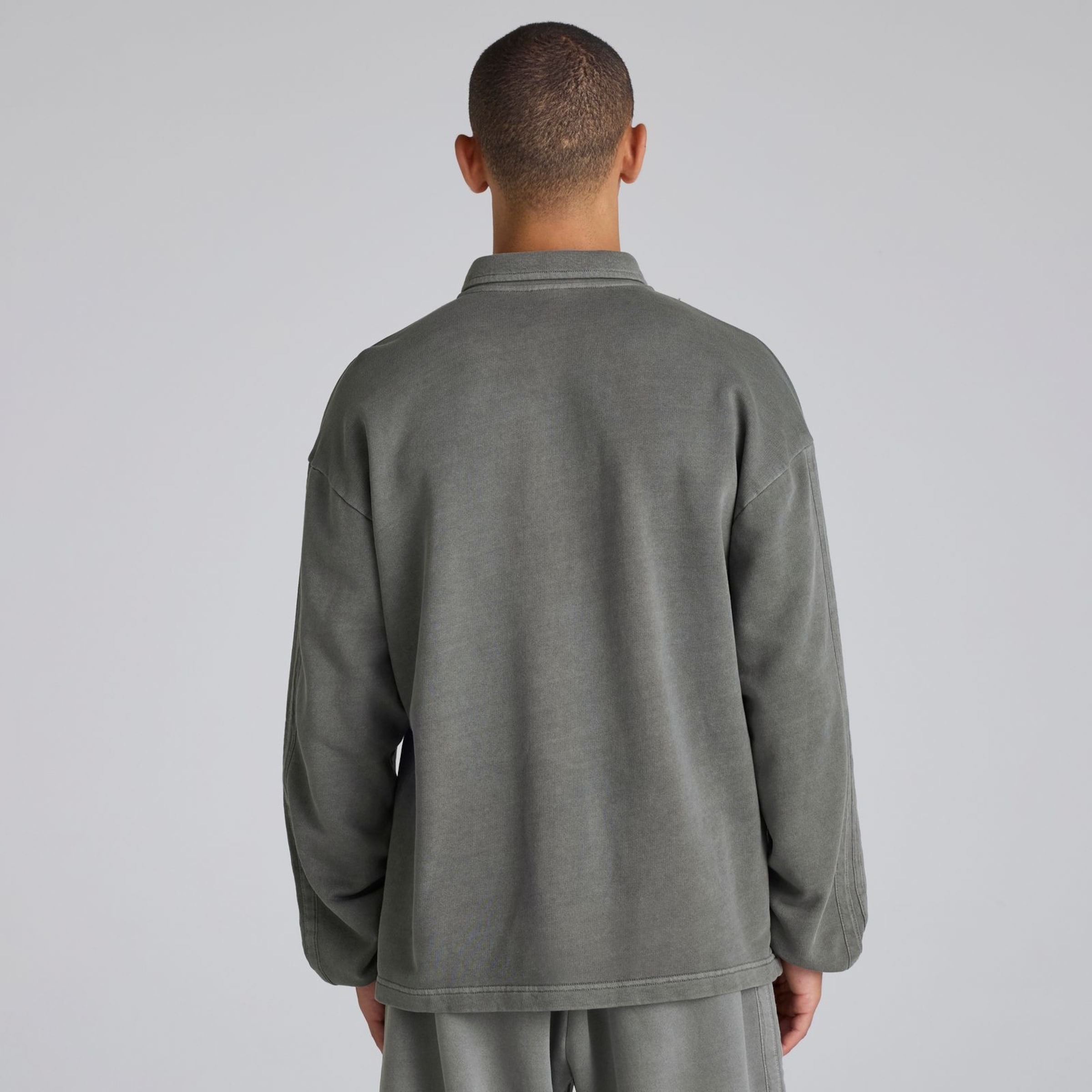 Manchester United x adidas ALL SZN 1/2-Zip Sweatshirt Washed Black Noir Détail [2-4]